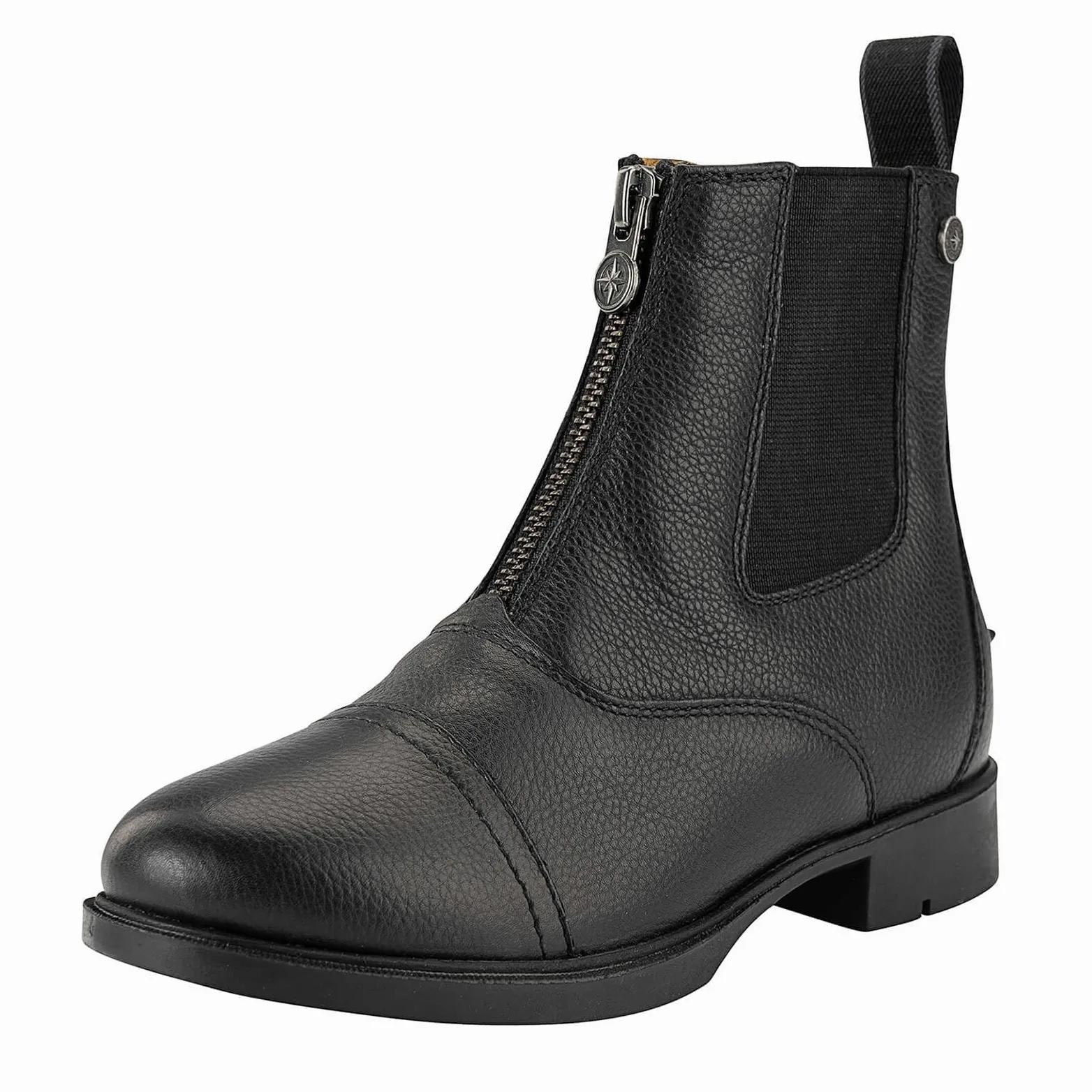 SUEDWIND FOOTWEAR Buty do jazdy konnej »Kids FZ wygodne kozaki ze skóry bydlęcej | odporne na działanie wody | świetne dopasowanie | wytrzymała gumowa podeszwa | kolor: czarny | rozm. 29-41, czarny - czarny - 33 EU