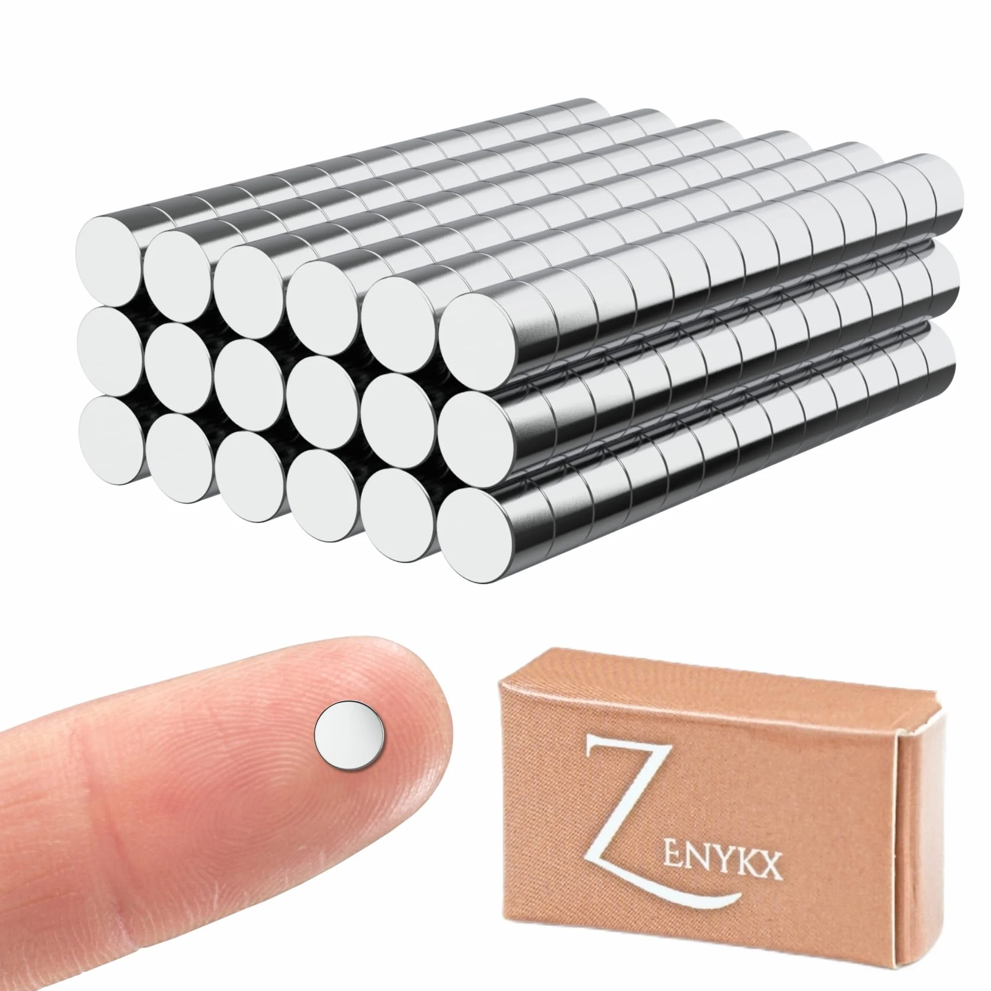 Magnesy neodymowe 220 sztuk | Mini okrągłe magnesy 3x2mm do projektów DIY i rzemiosła | Mocne magnesy N52 są idealne do lodówki, moskitiery, biura itp.