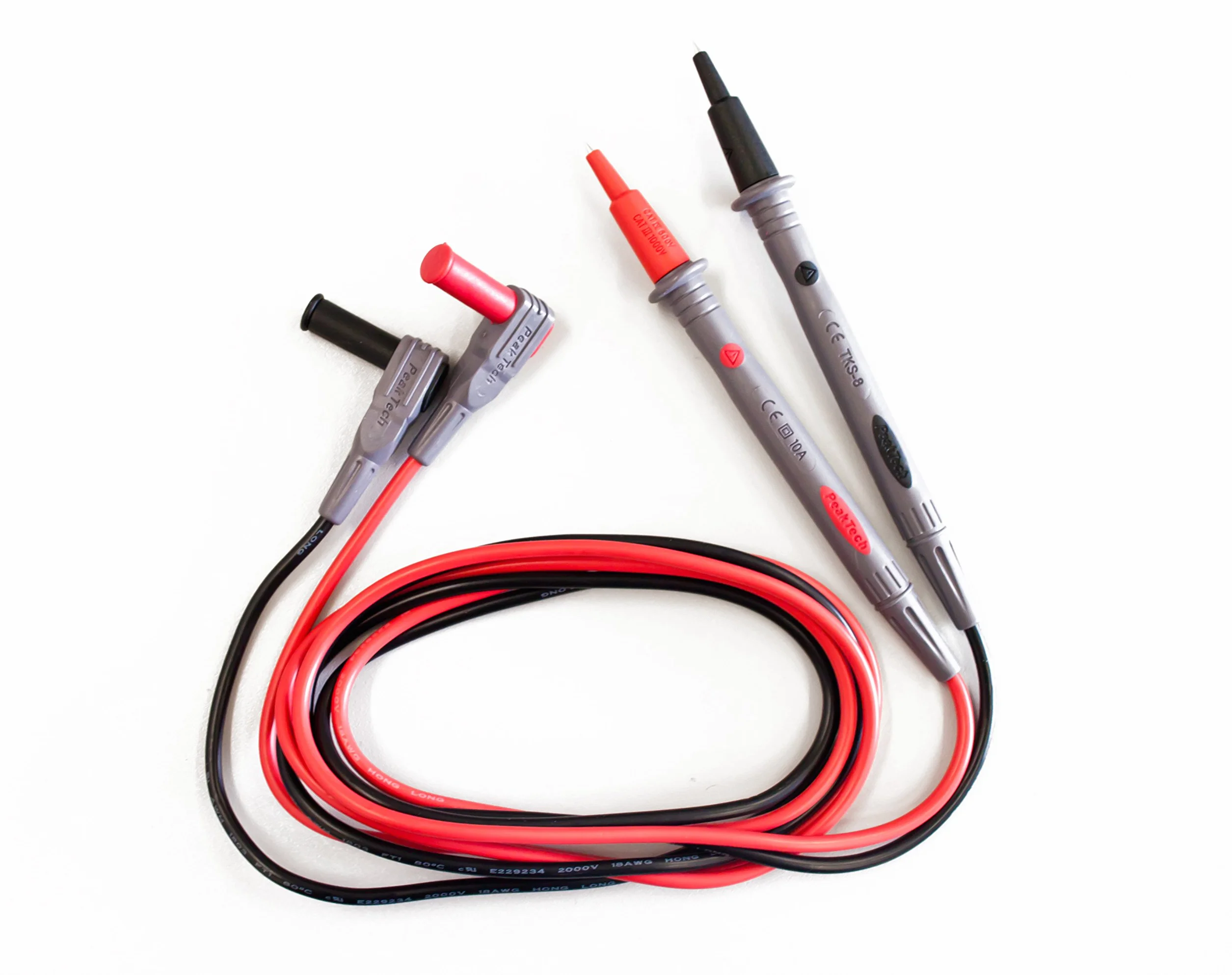 PeakTech TKS-8 - Przewody pomiarowe ~ 2mm sonda pomiarowa/długa ~ z końcówkami 4mm