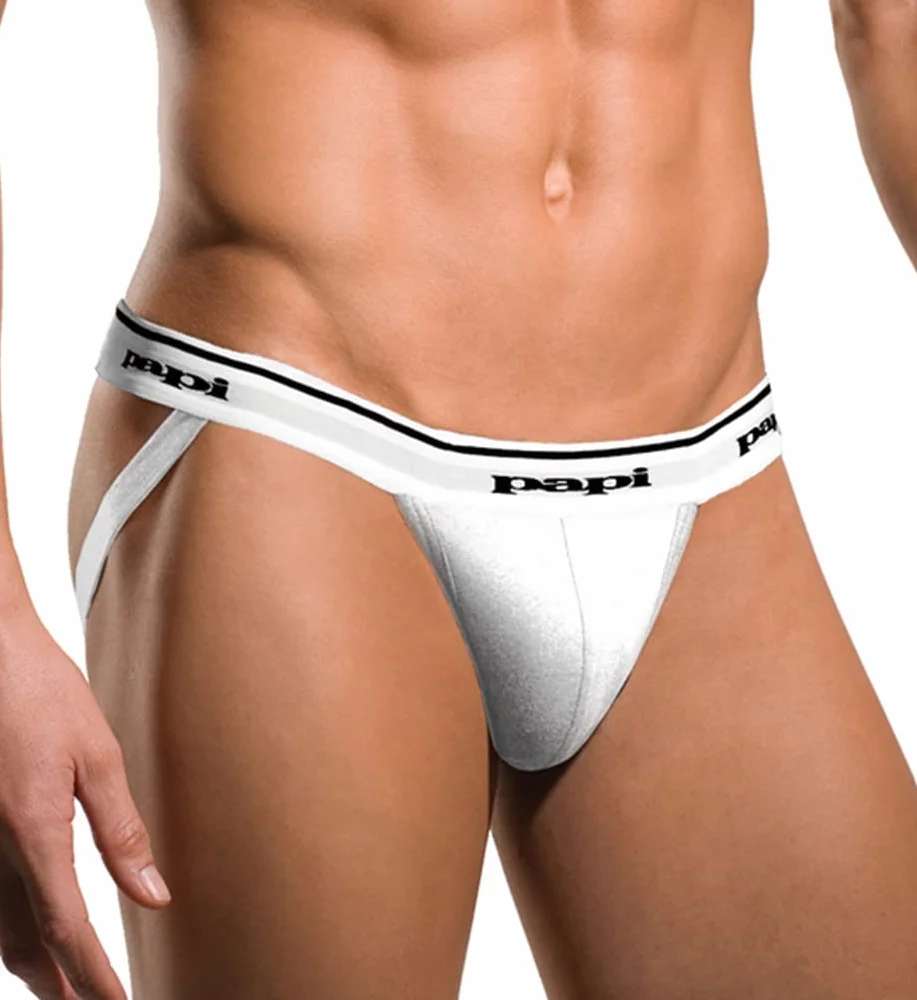 Papi Men's Premium Cheeky Butt-Flaunting Cotton Jock Strap Pack of 3 Underwear