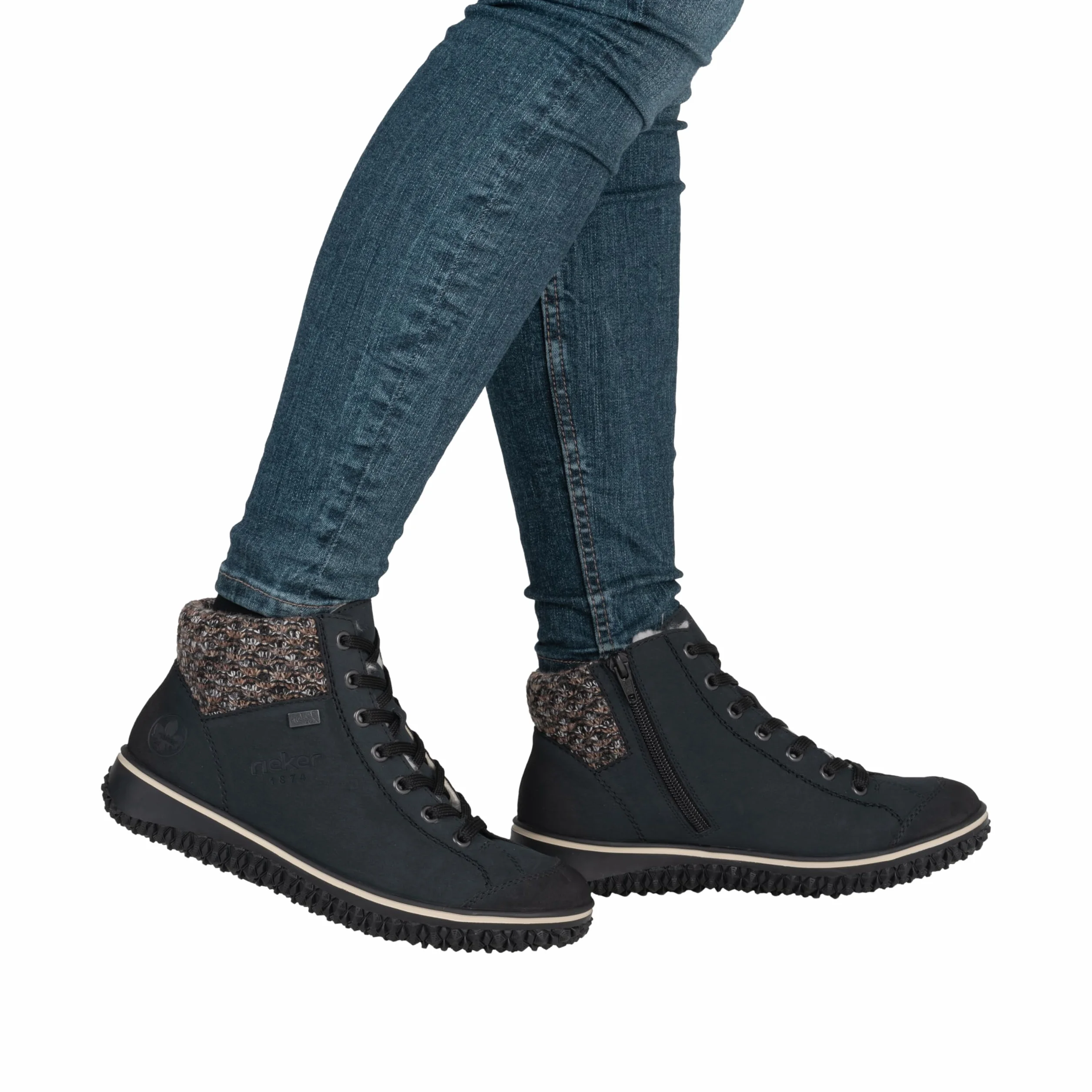 Rieker Y9131 - Modne botki. Kobiety