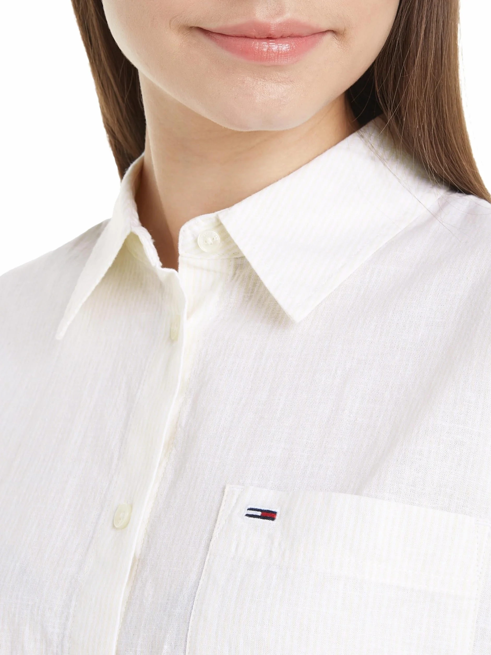 Tommy Jeans Bluzki Kobiety Tjw Boxy Stripe Lniana Koszula