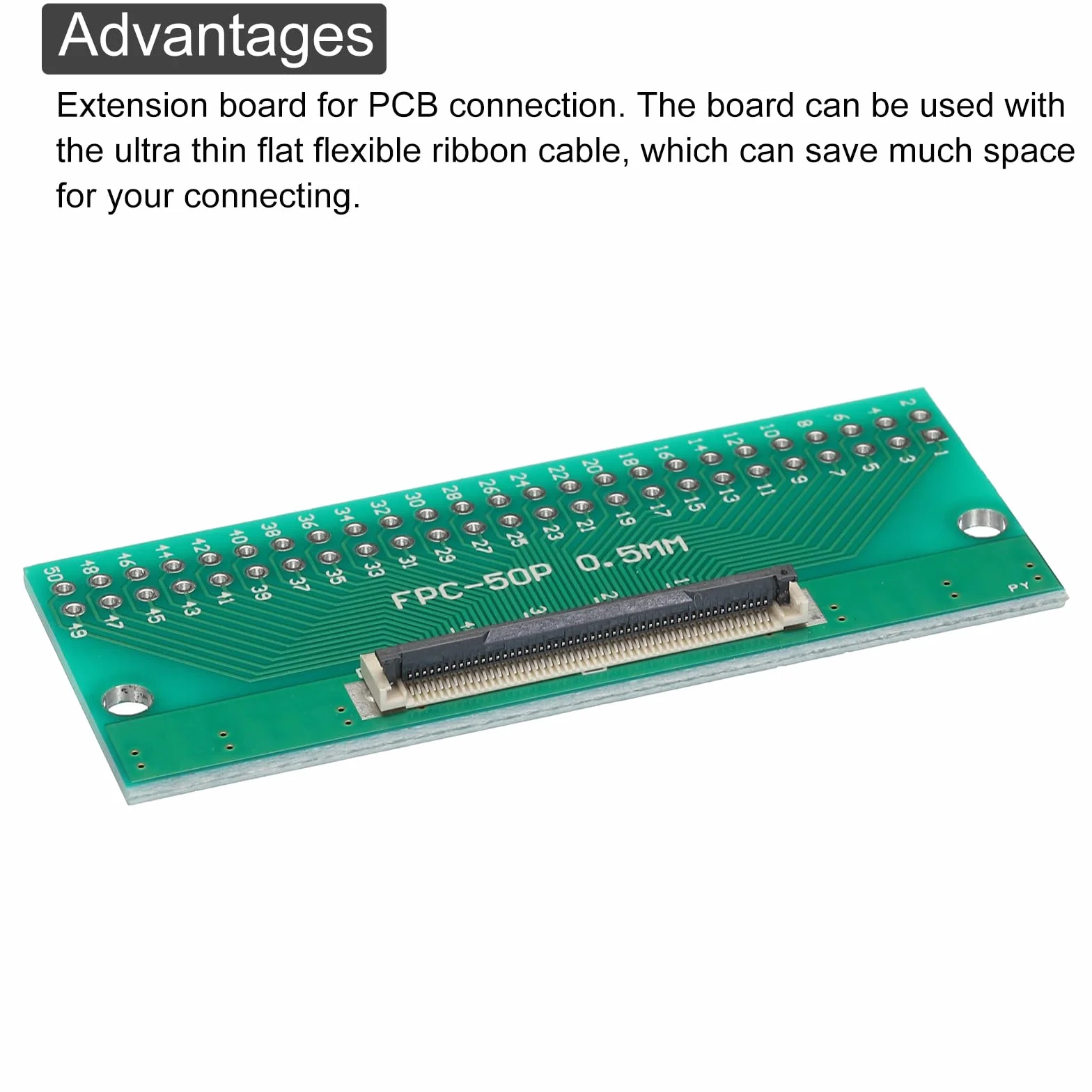 QUARKZMAN FPC FFC PCB płyta konwerterowa 50P 0,5 mm na gniazdku, tylna strona 1,0 mm, do DIP 2,54 mm, do drukarki LCD 3D, aparatu, DVD, TV, laptopa, zestaw 4 sztuk