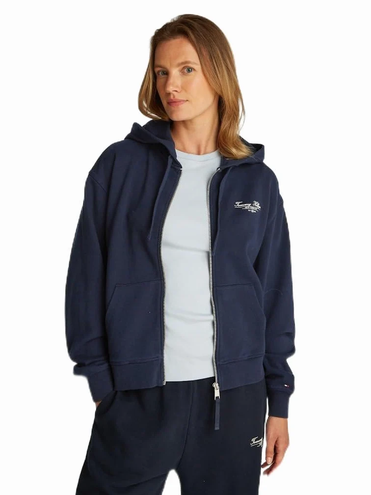 Tommy Hilfiger Bluza z kapturem REG SCRIPT WW0WW44632 Kobiety Reg Script Zip Hoodie Ww0ww44632