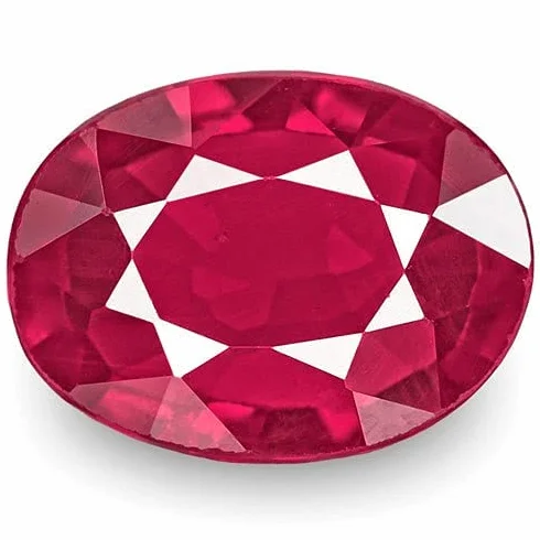 Naturalny Rubin Kamień Szlachetny 3,5 ct Owalny Luźny Kamień z Certyfikatem Laboratoryjnym