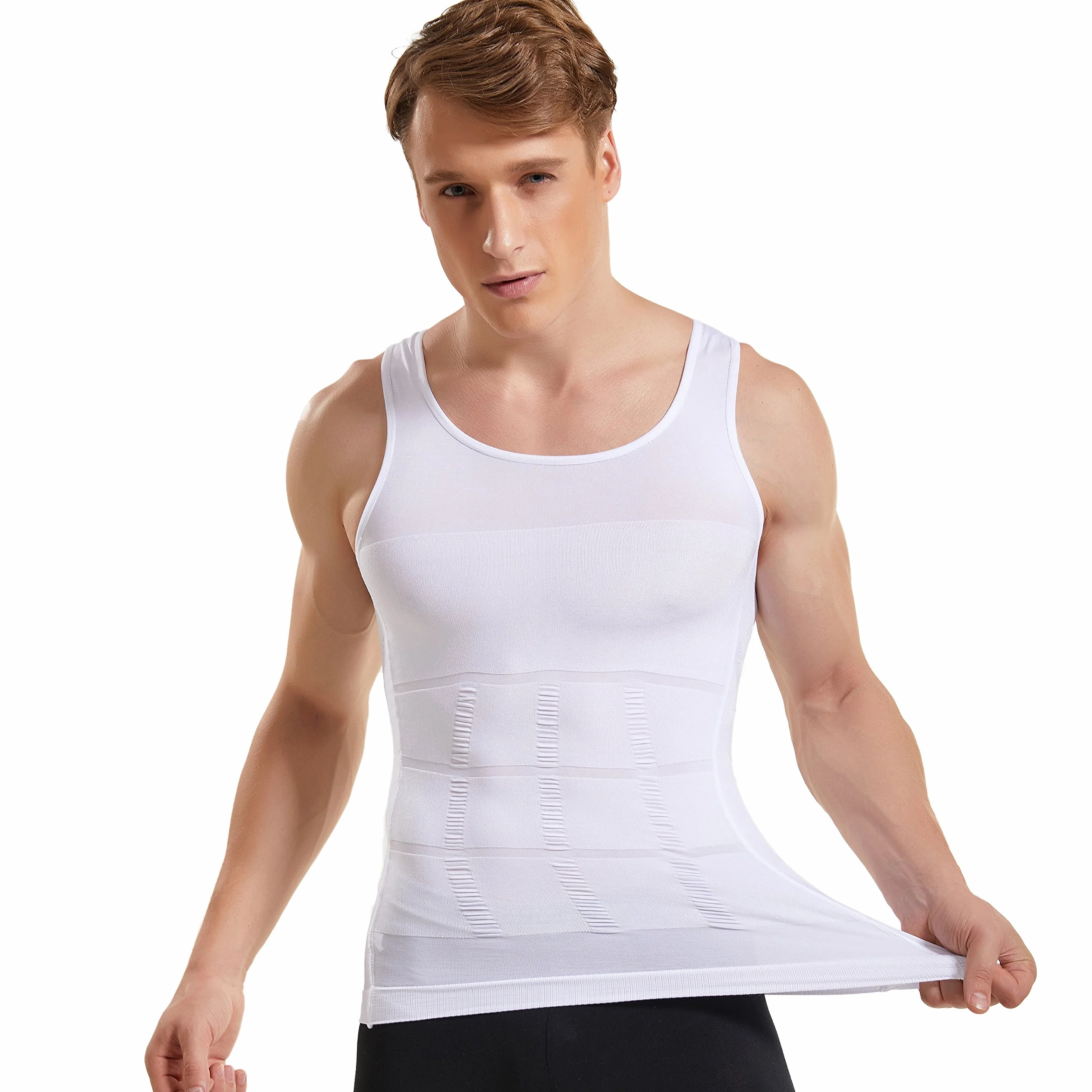 HANERDUN Tank Top Ginekomastia Kompresja Ukrywanie Piersi Bielizna modelująca Moobs Spłaszcza Brzuch