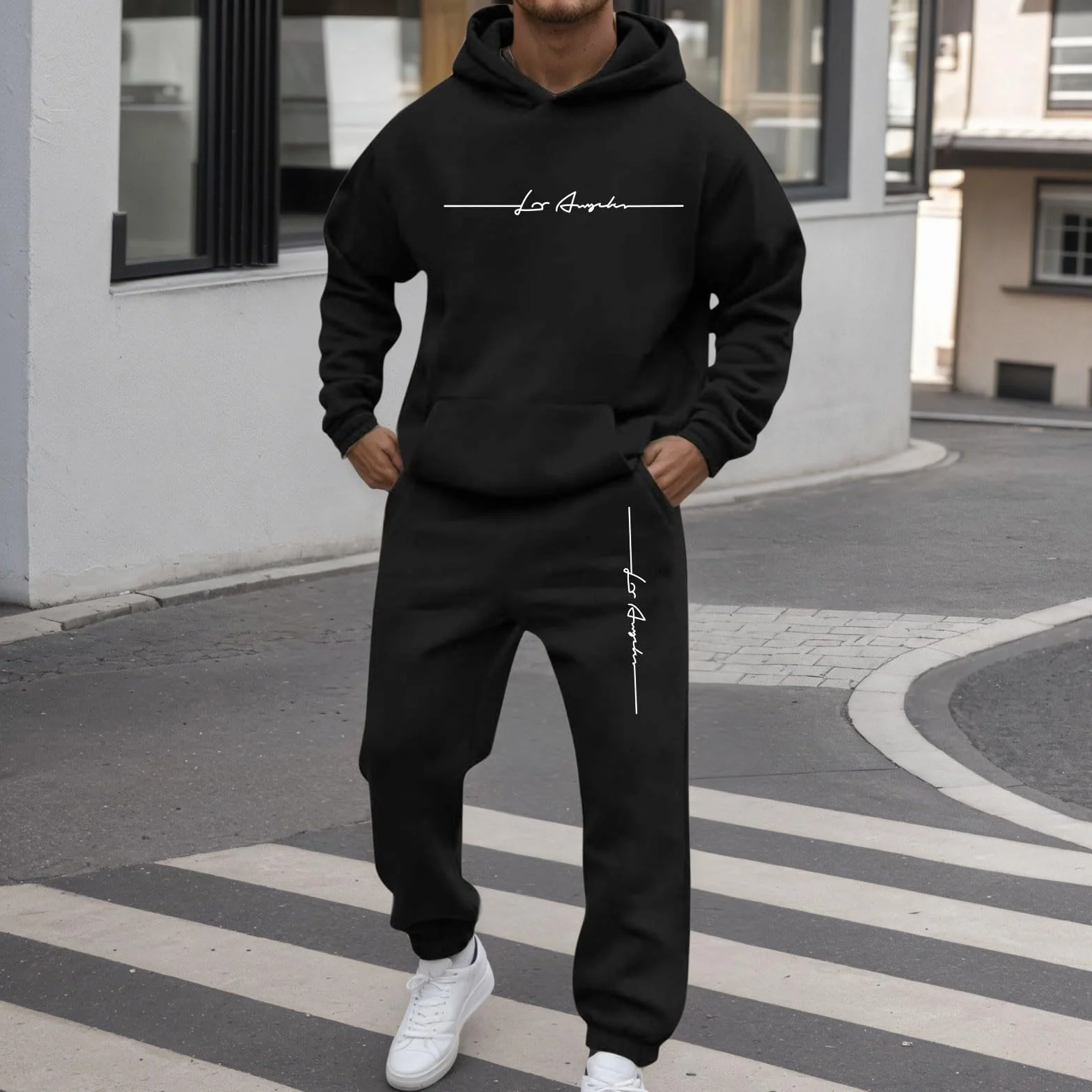 Dres treningowy, męski dres do joggingu, gradientowy, 2-częściowy, hip hop, Y2K, bluza z kapturem + spodnie do joggingu, strój rekreacyjny, bluza z kapturem, na co dzień, wygodny dres sportowy