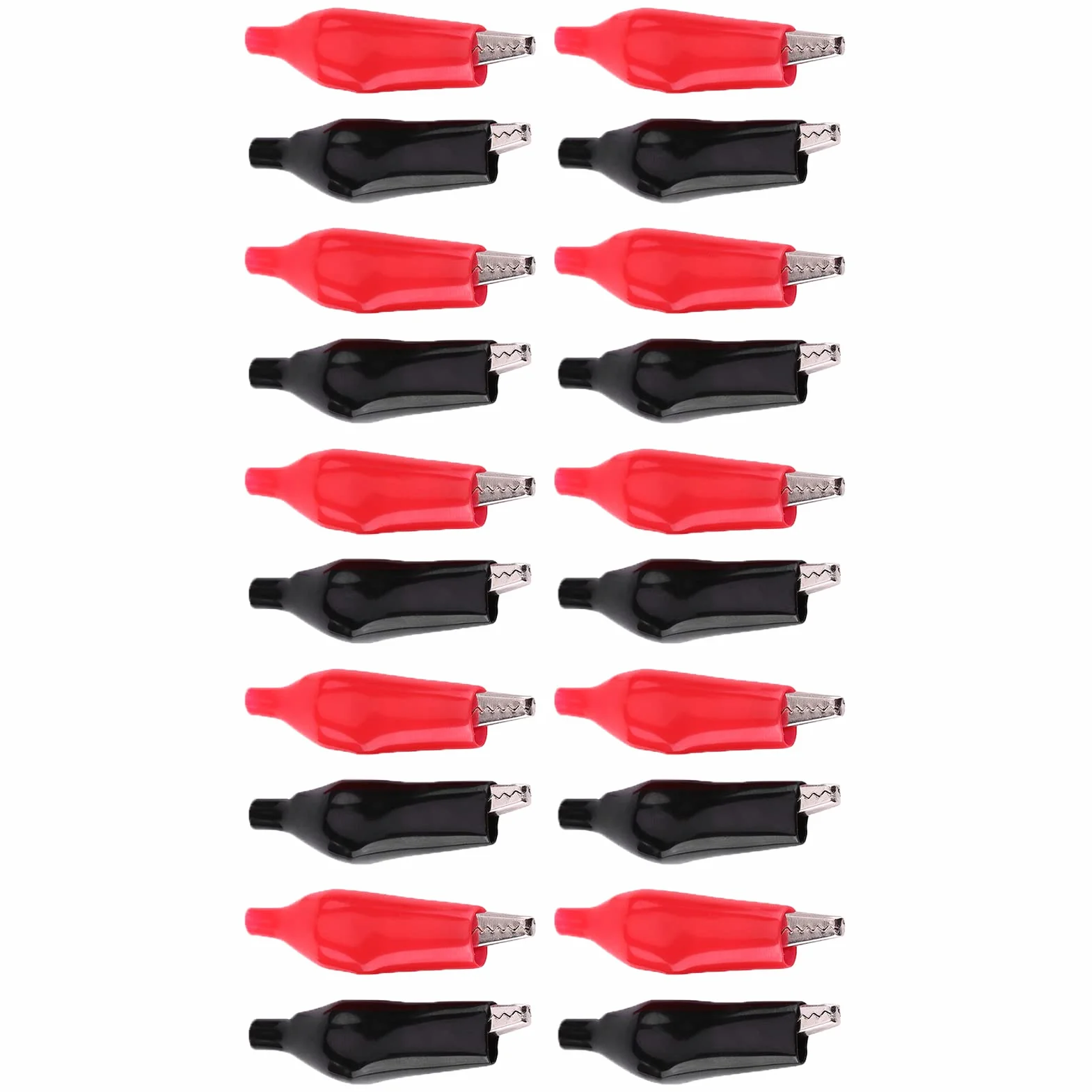 20 Sztuk 28MM Metalowy Zacisk Krokodylkowy Zacisk Elektryczny do Testowania Sondy Miernik BlackRed Zacisk Krokodylkowy Zestaw Audio