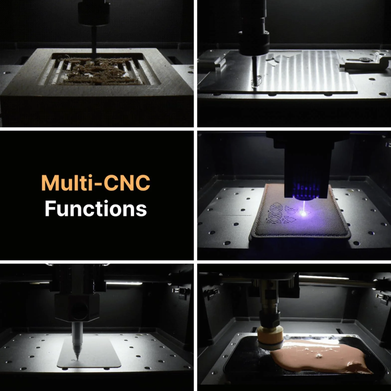Genmitsu Cubiko frezarka CNC z obudową, frezarka PCB, Smart Desktop CNC z automatycznym sondowaniem Z, obsługa WiFi i aplikacji, idealna do polerowania, rysowania, obróbki drewna