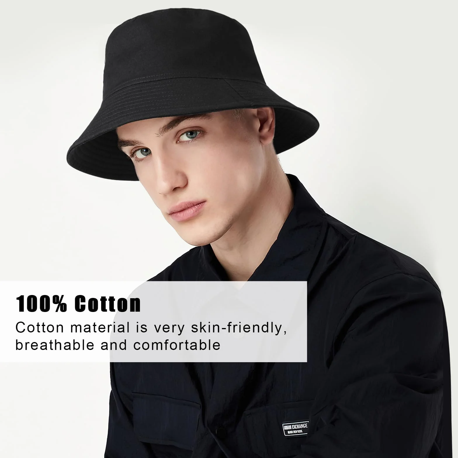 TAGVO XX-duży kapelusz typu bucket unisex, duży, dwustronny, bawełniany kapelusz przeciwsłoneczny, ponadwymiarowa dwustronna ochrona przed promieniowaniem UV, czapka wędkarska na wakacje, wędkowanie