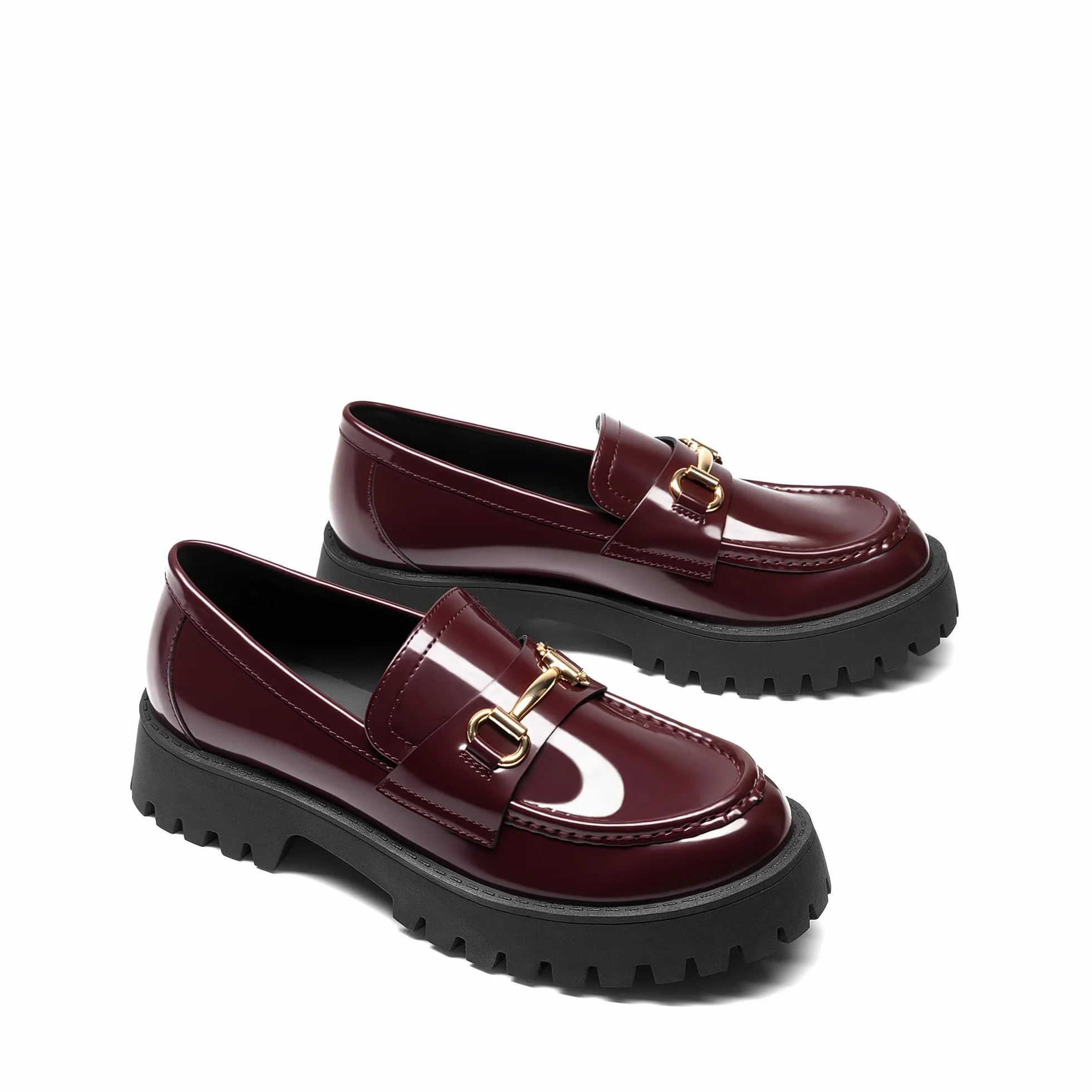 DREAM PAIRS Mokasyny damskie Platforma Grube Penny Loafer Slip On Eleganckie buty biznesowe
