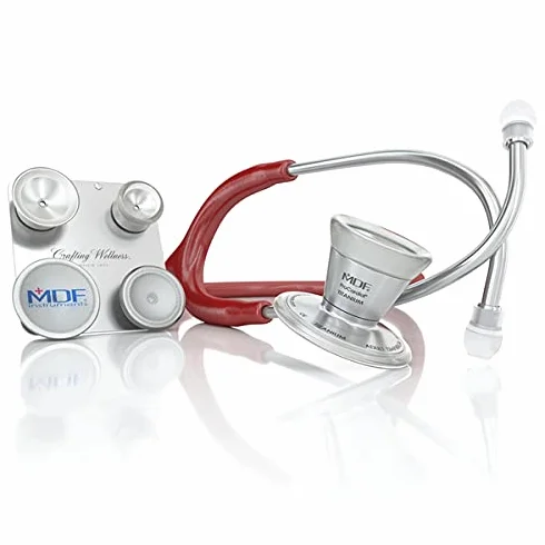 MDF® ProCardial® C3 kardiologia lekki tytanowy stetoskop z podwójną głową z dorosłym/pediatrycznym i niemowlęciem - Neonatal Cabrio - Free-Parts-for Life - Burgundy (MDF797CC17T)