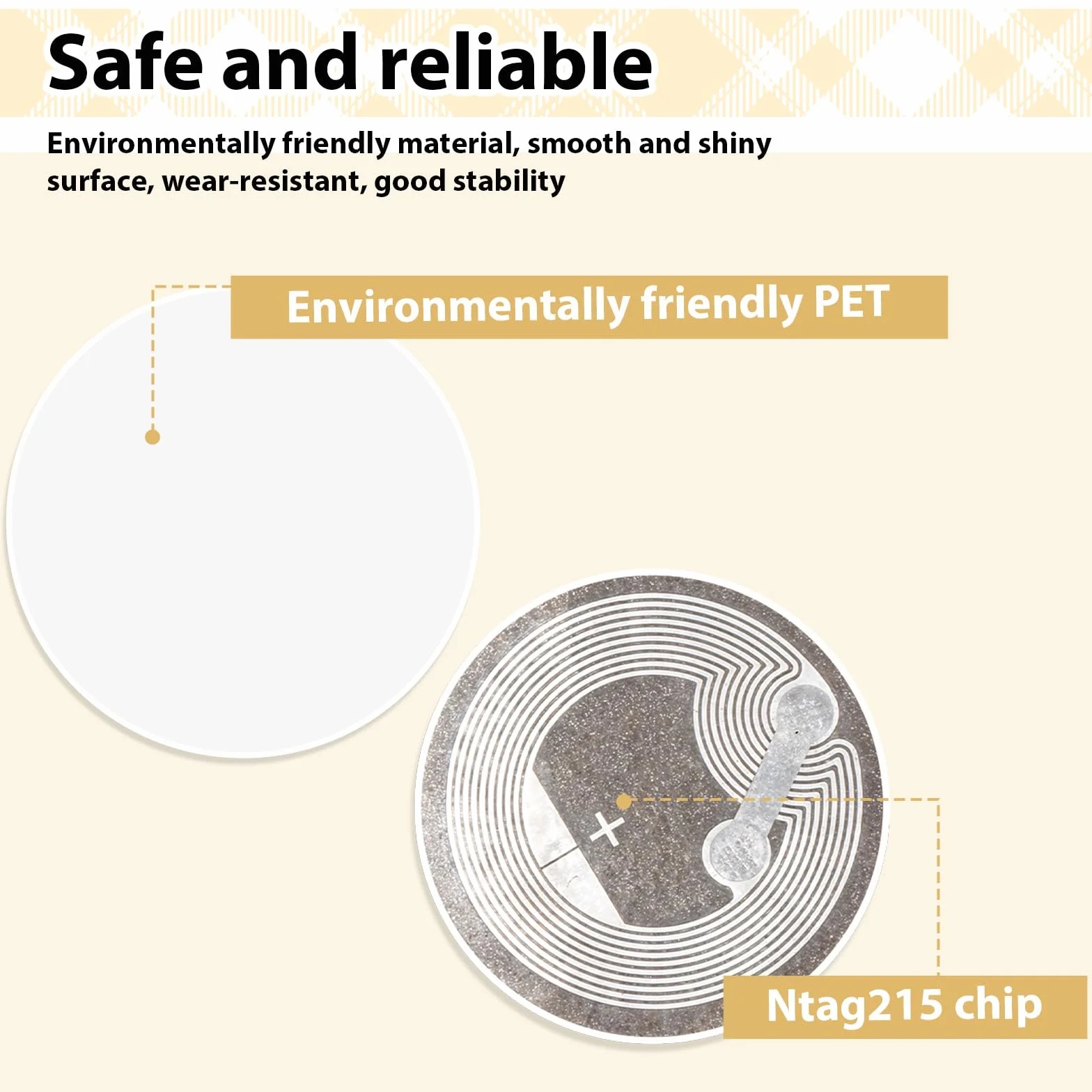 50 szt. kart NFC - puste monety wielokrotnego zapisywania znaczników NFC, NTAG215, karta PCW, chip do wizytówki, 504 bajtów, puste, łatwe i wygodne, programowalne, kompatybilne ze wszystkimi