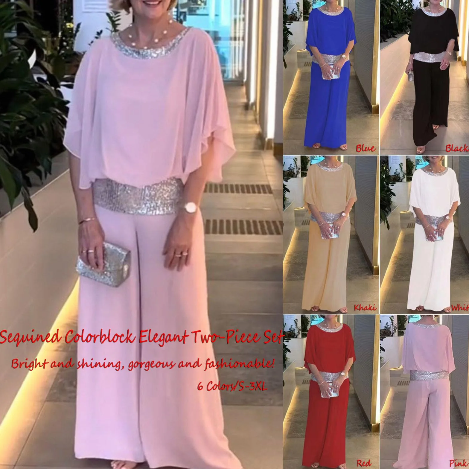 Elegancki dwuczęściowy zestaw z cekinami dla kobiet eleganckie cekinowe garnitury półformalne spodnie garnitury na wesele wieczorne przyjęcie