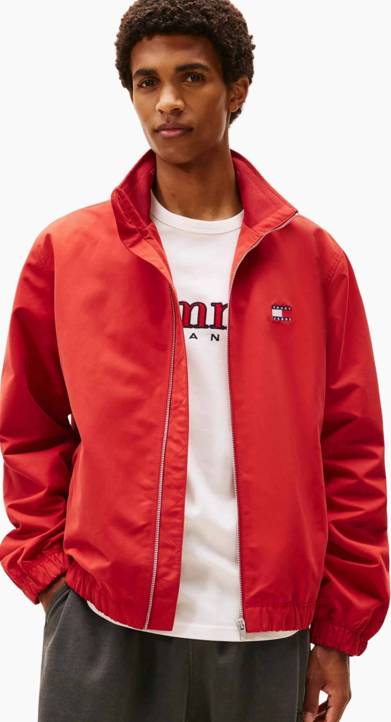 Tommy Jeans Męska kurtka TJM ESSENTIAL EXT DM0DM22720 Inne kurtki, czerwona (terakota czerwona), L, CZERWONY (terakota), L
