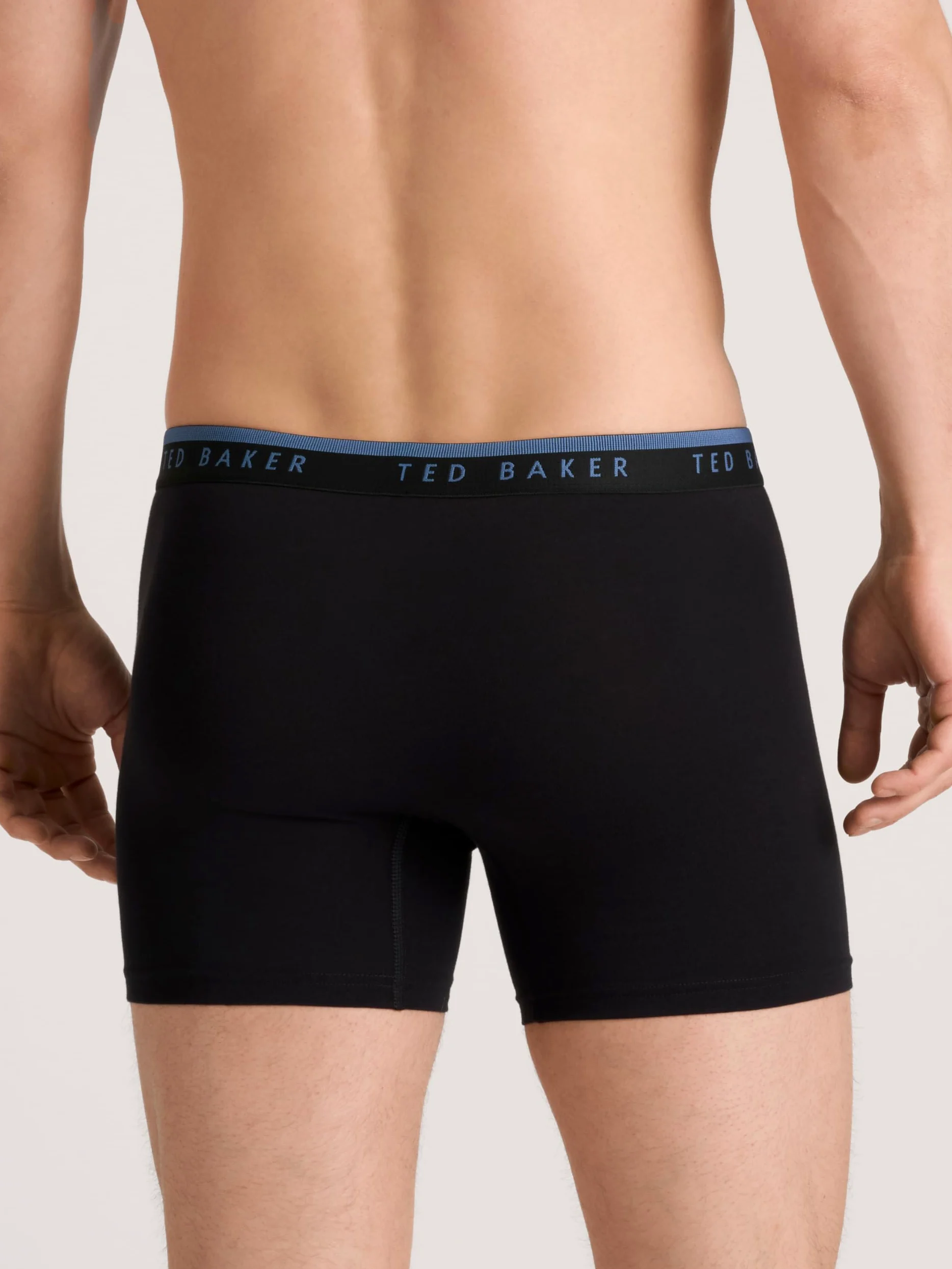 Ted Baker Męskie bokserki ze stretchem, 4 szt., czarne piękno, XL, Czarne piękno, XL