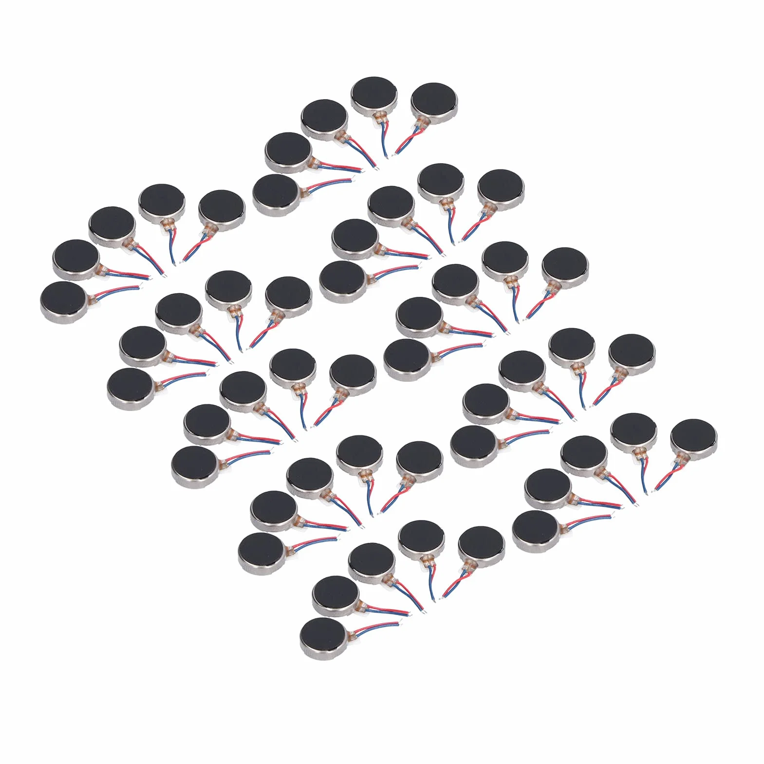 50pcs Mini DC Vibration Motor 3V 10x2.7mm Low Noise Micro Motor for Electronics DIY Projects compatible with Arduino