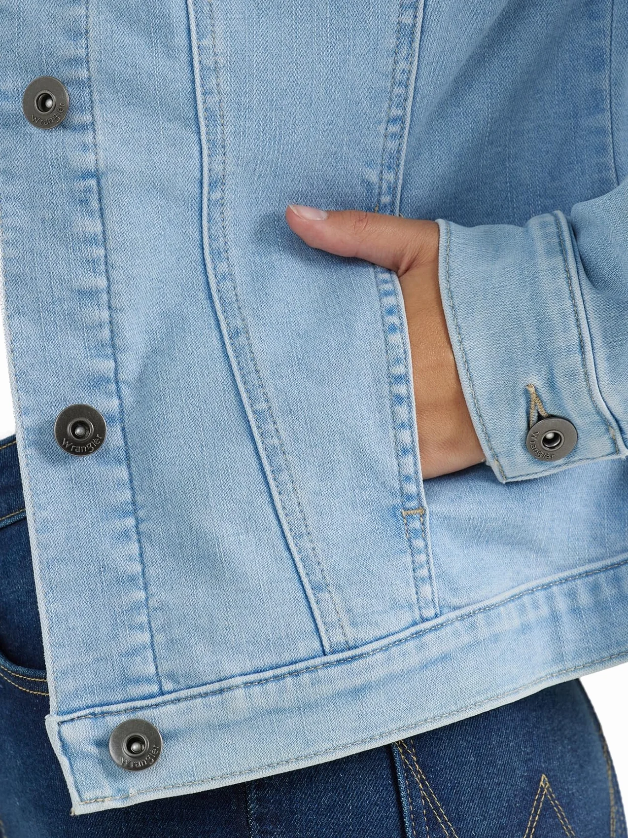 Wrangler Authentics Damska kurtka dżinsowa ze stretchem, M