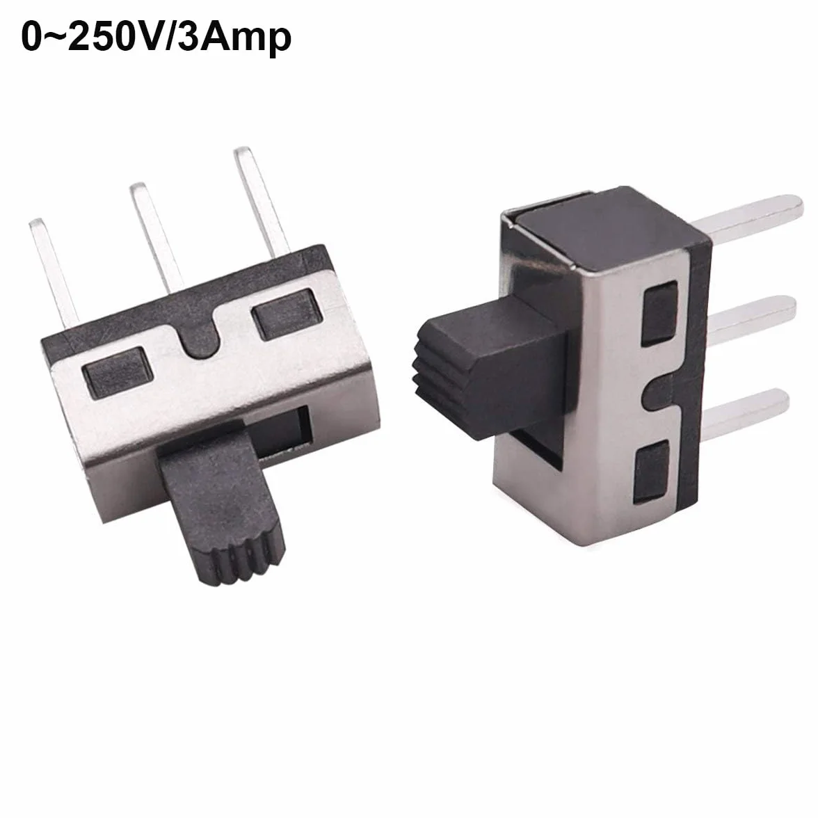 Gebildet 40 szt. Przełączniki Suwakowe 250V/3A, 1P2T SPDT 3pinowe 2pozycyjne SS12D10 i 50 V/0,5 A Mini Panelowy Przełącznik Suwakowy ON/OFF SS12F15 3-pinowy przełącznik dwupozycyjny