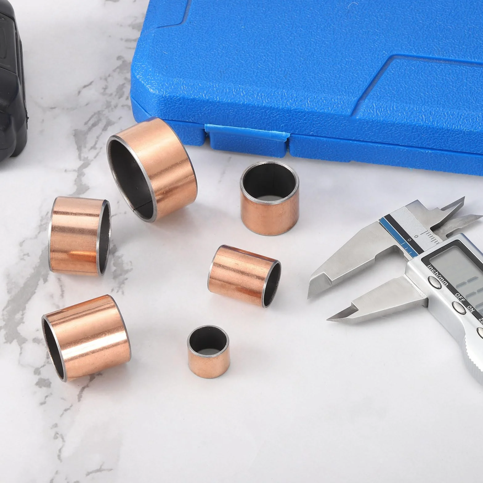 QUARKZMAN 10 sztuk łożysk ślizgowych 1/2" otwór x średnica zewnętrzna 19/32" x długość 1/2" Długość Plain Bearings Wrapped Oilless Bushings samosmarujące tuleje do części ślizgowych maszyn