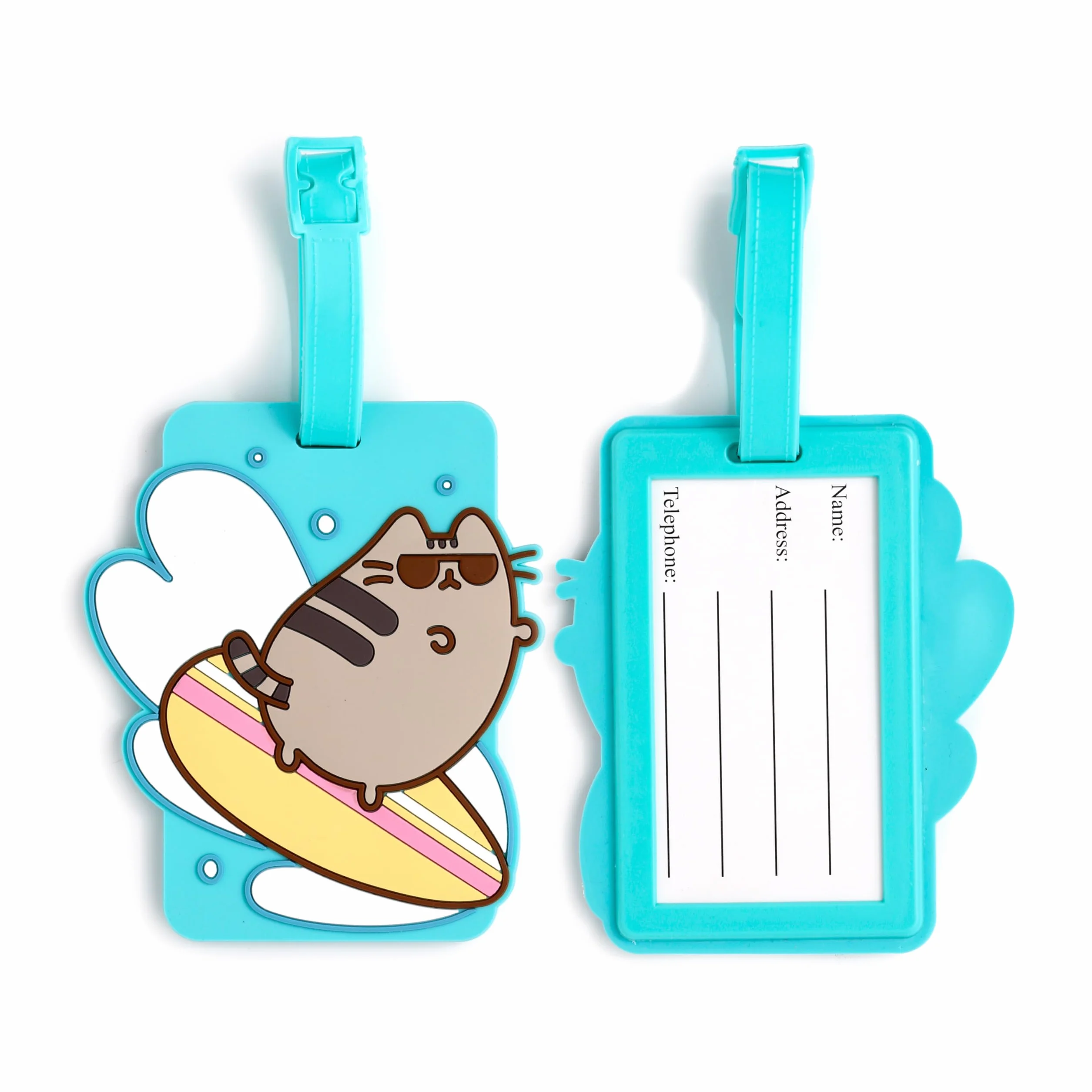 Puckator Pusheen The Cat Letnia surferka PVC etykieta do bagażu