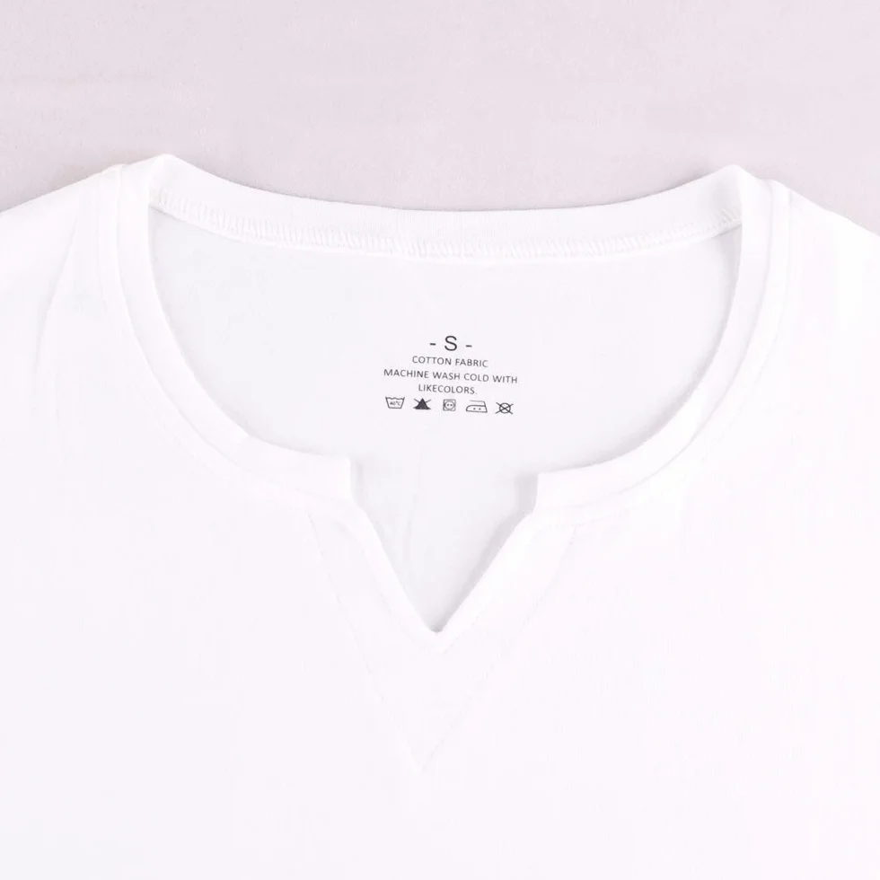 Męska koszulka Henley z długim rękawem slim fit bawełna