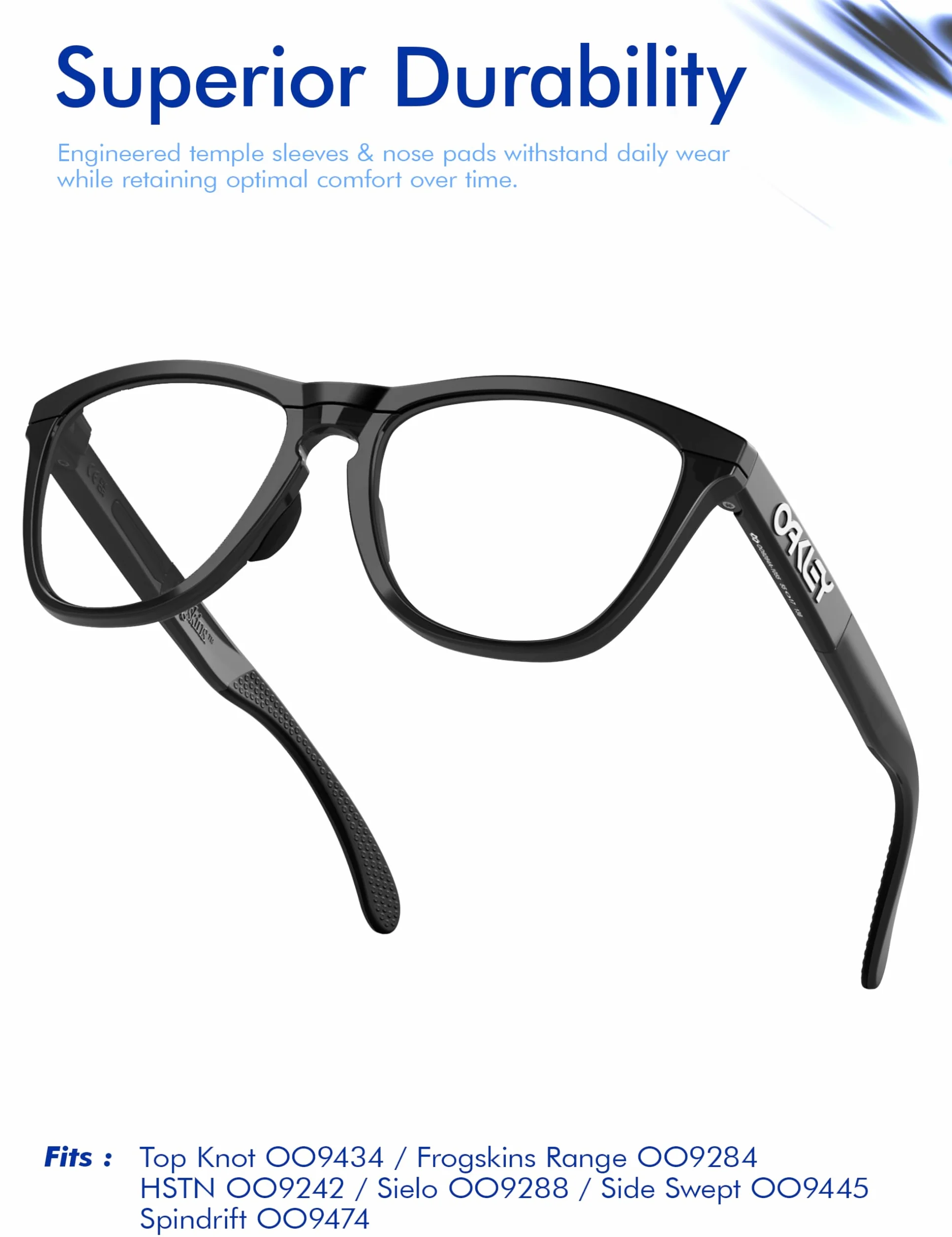 SAUCER Zamienne noski do Oakley Frogskins Range OO9284 | Sielo OO9288 | OO9480 | HSTN OO9242 | OO9289 Okulary przeciwsłoneczne