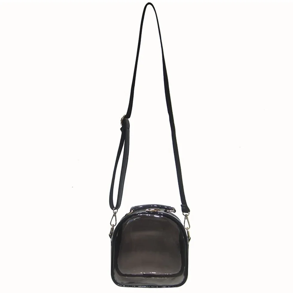 Przezroczyste PCV Crossbody Bag Women Mini Jelly Clear Ramion Torby