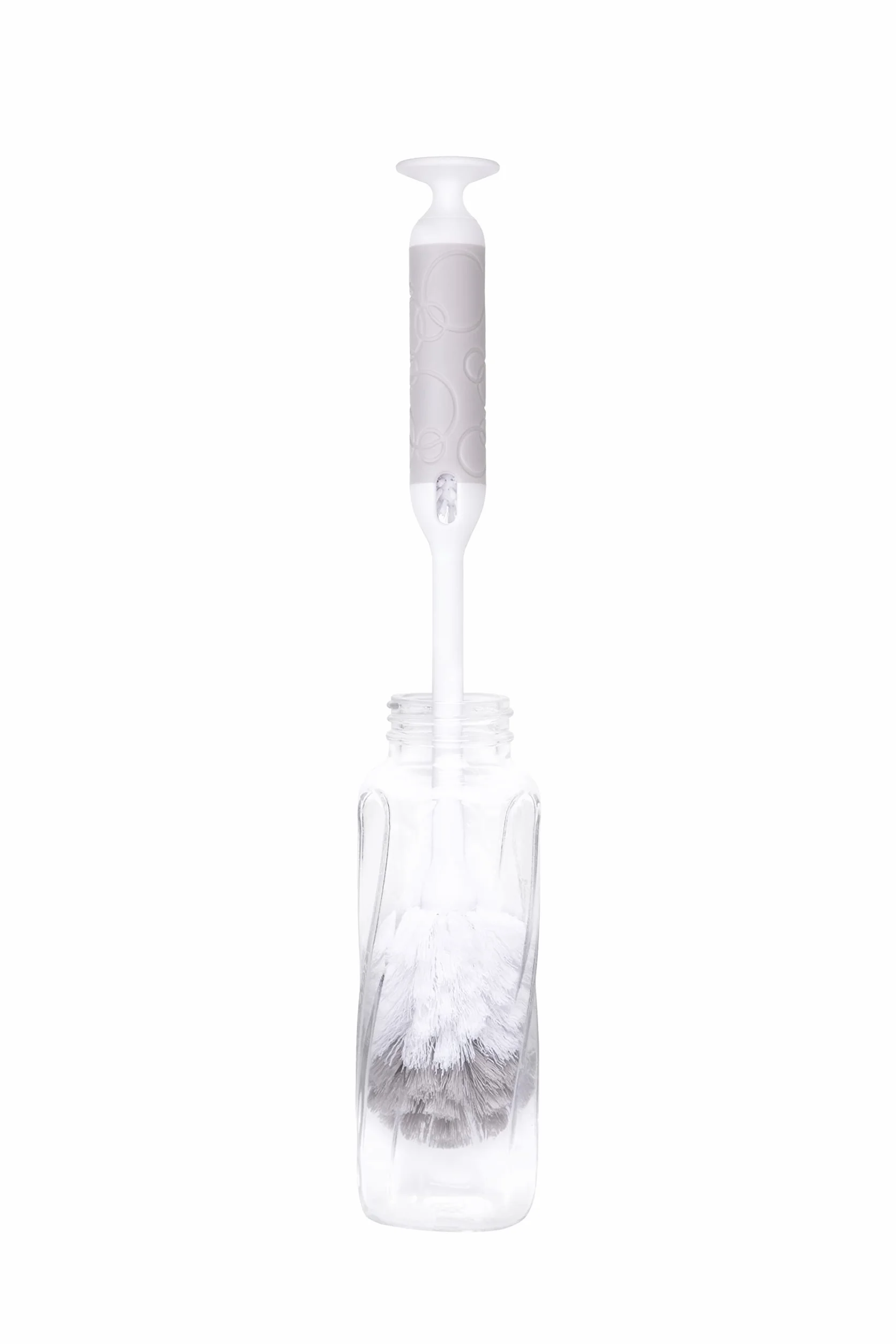 Ubbi Baby Bottle Brush Set Brush Bottle Brush and Sutki, Baby Cleaning Essentials, szary