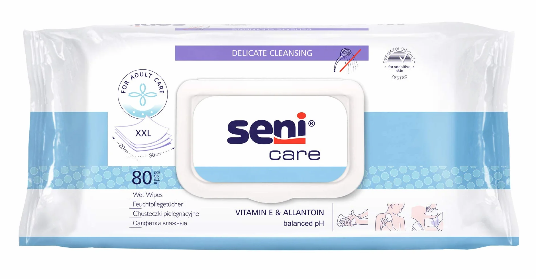 Seni Care Chusteczki pielęgnacyjne, 80szt.
