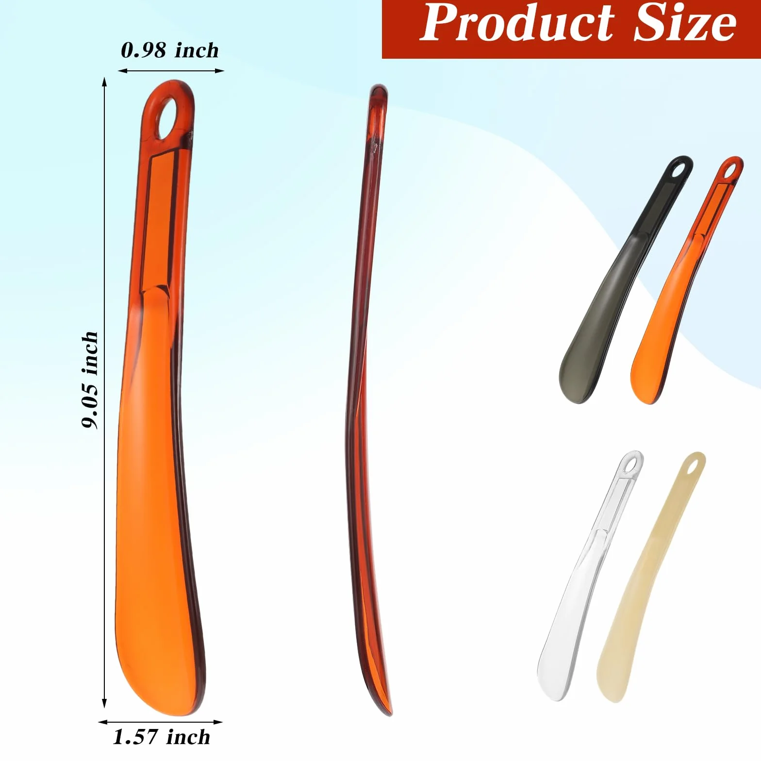 4 szt. rogów do butów 24 cm plastikowy róg do butów z otworem do zawieszania lekkie buty pomocnik przenośne pomocniki podróżne buty łyżka do kijków dla kobiet seniorów mężczyzn akcesoria
