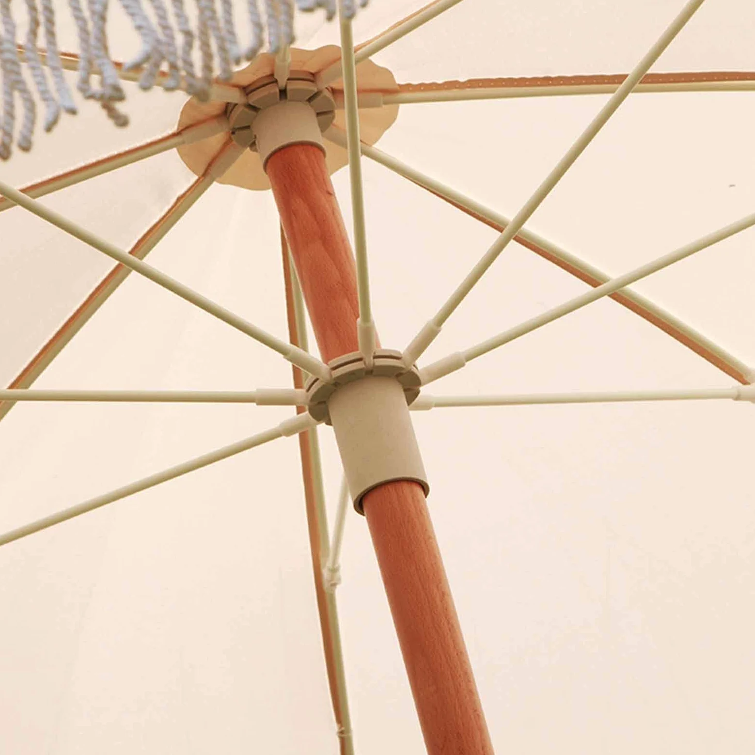 Parasol, Beżowy Frędzel, Parasol Ogrodowy, Parasol Kempingowy, Parasol Plażowy Z Frędzlami, Ochrona Przed Słońcem,Wit