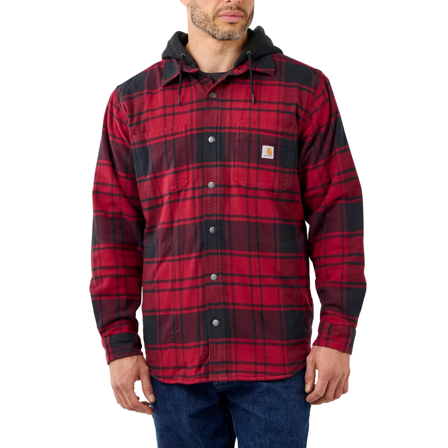 Carhartt Męska 105621 Rugged Flex Relaxed Fit Flanelowa podszewka z polaru Hoo