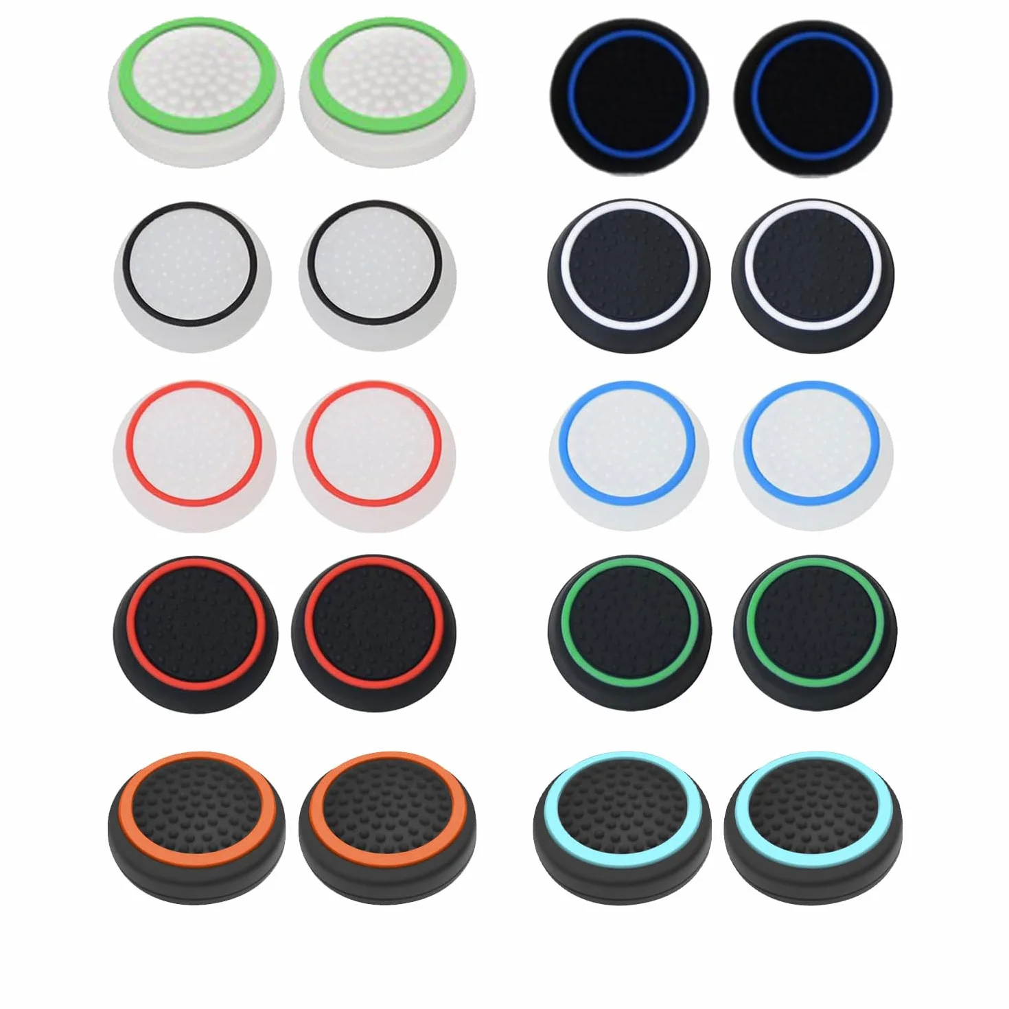 20 sztuk silikonowych kapsułek zamiennych do Joysticka, antypoślizgowa osłona ochronna na pokrętła kontrolera, kompatybilna z PS5, PS4, dla akcesoriów do kontrolerów gier Comfort