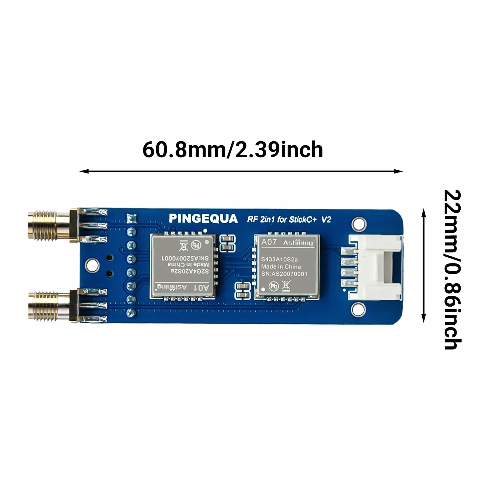 Moduł RF 2 w 1 dla M5Stack StickC Plus, obsługuje NRF24 2,4 GHz i CC1101 433 MHz, kompatybilny z M5Stack StickC Plus 1.1 i 2 z oprogramowaniem Bruce
