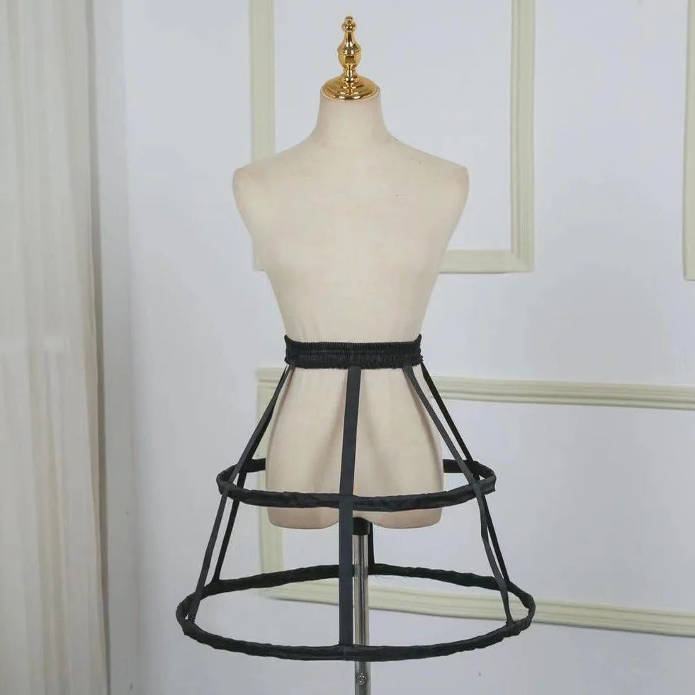 Dianzan Dzieci Dzieci Hollow Out Klatka 2-hoop Halka Spódnica Ślubna Suknia Ślubna Cosplay Sakwa Krynolina Underskirt Slip