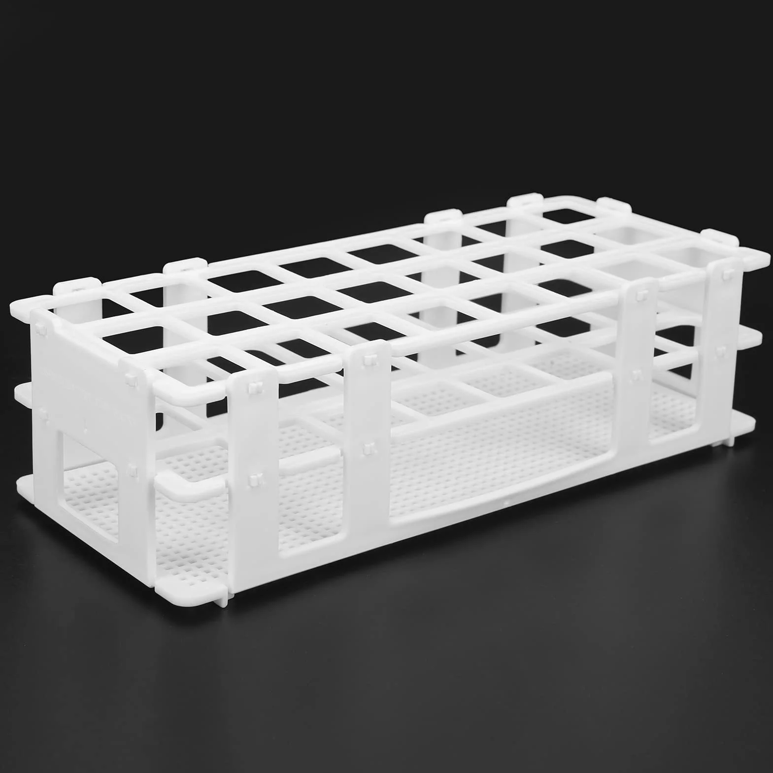 24-otworowy Stojak na Probówki 25x25mm Uchwyt na Probówki Laboratoryjne Plastikowy 3-warstwowy Stojak na Probówki, Odłączany