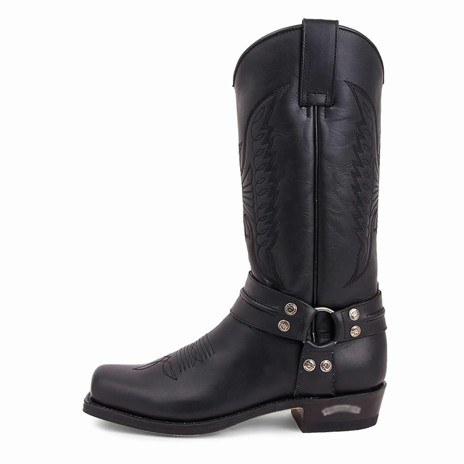 Męskie westernowe kowbojskie buty moda szpiczasty nosek wysoki obcas haftowane trwałe buty robocze tradycyjne buty wiejskie