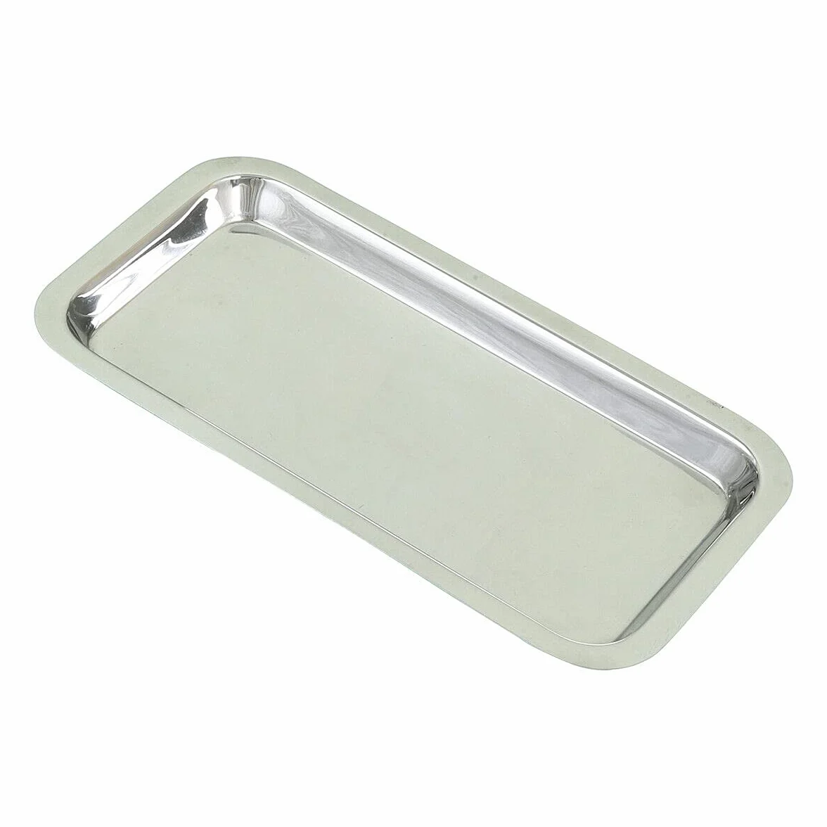 Mała taca na instrumenty, prostokątna taca ze stali nierdzewnej, mała taca na materiały laboratoryjne na narzędzia laboratoryjne (22,5 x 12 cm) (1)