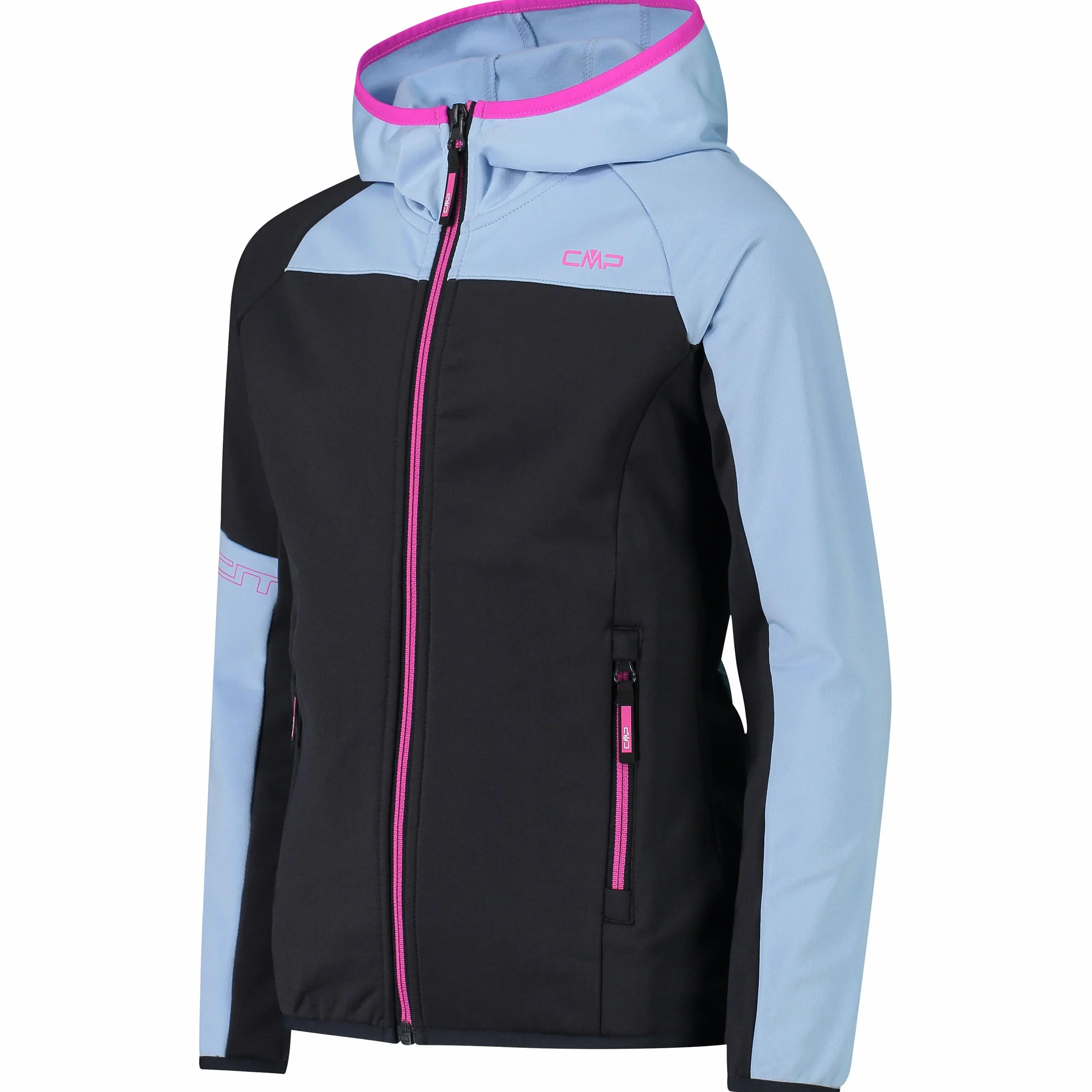 CMP Kurtka Uniseks Giacca Da Bambina In Pile Stretch Performance Con Cappuccio Fisso