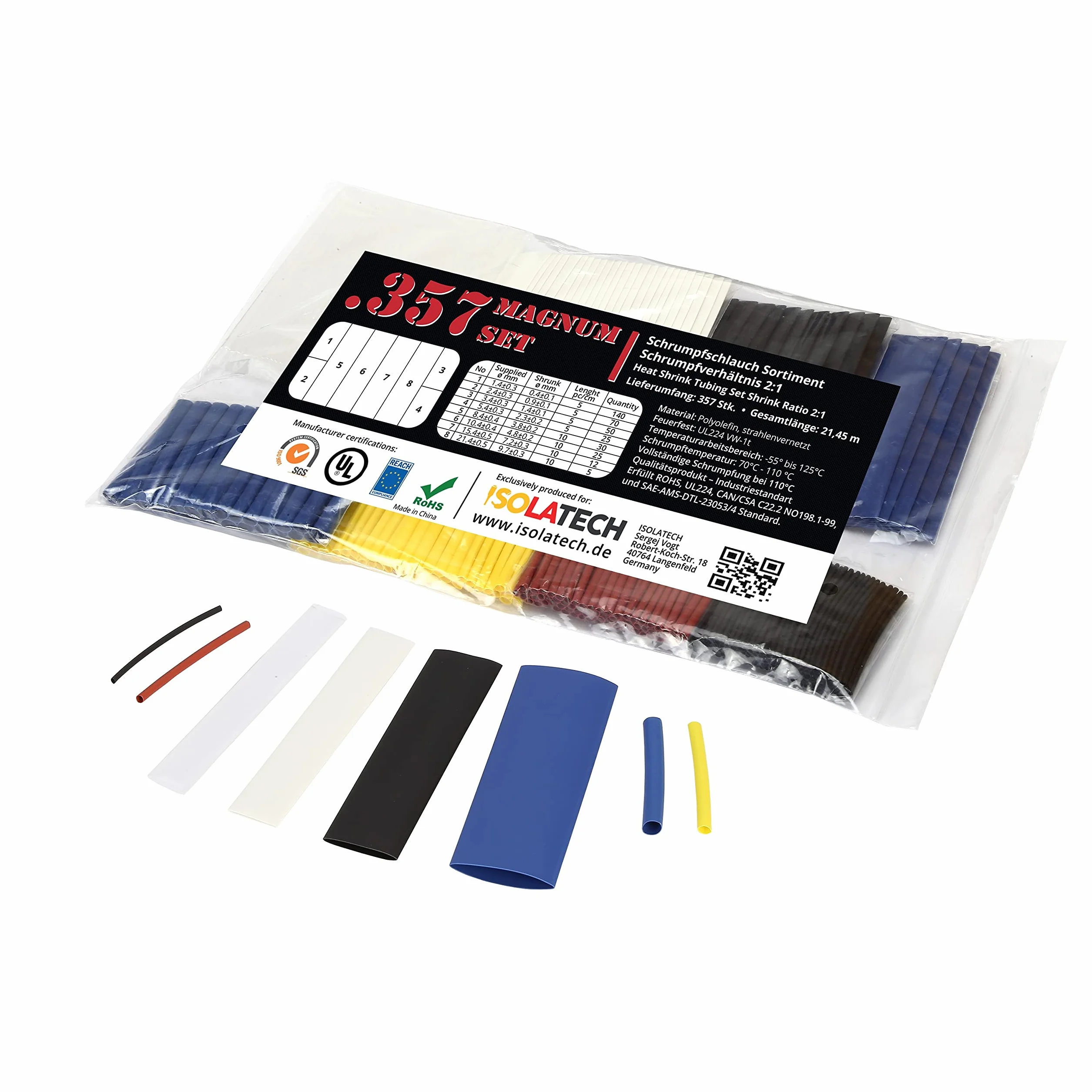 ISO-PROFI® 357-Magnum termokurczliwa torba na rurk asortyment proporcji 2:1 posortowane kolory