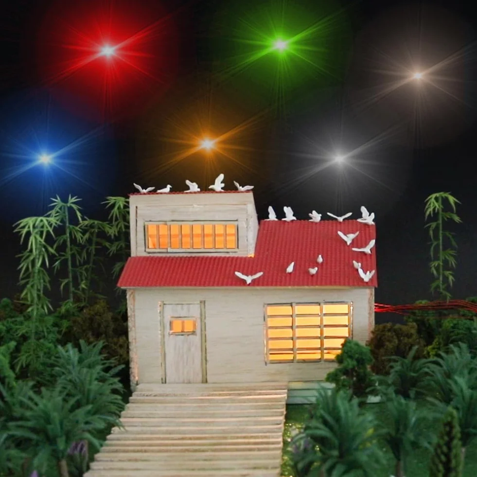 Joycabin 50 sztuk 1206 mikro diod LED, wstępnie lutowane mikro SMD LED 0805, okablowane, z kablem PTFE 16 cm, do majsterkowania, modelarstwa, dekoracji, oświetlenia (czerwony, niebieski, zielony