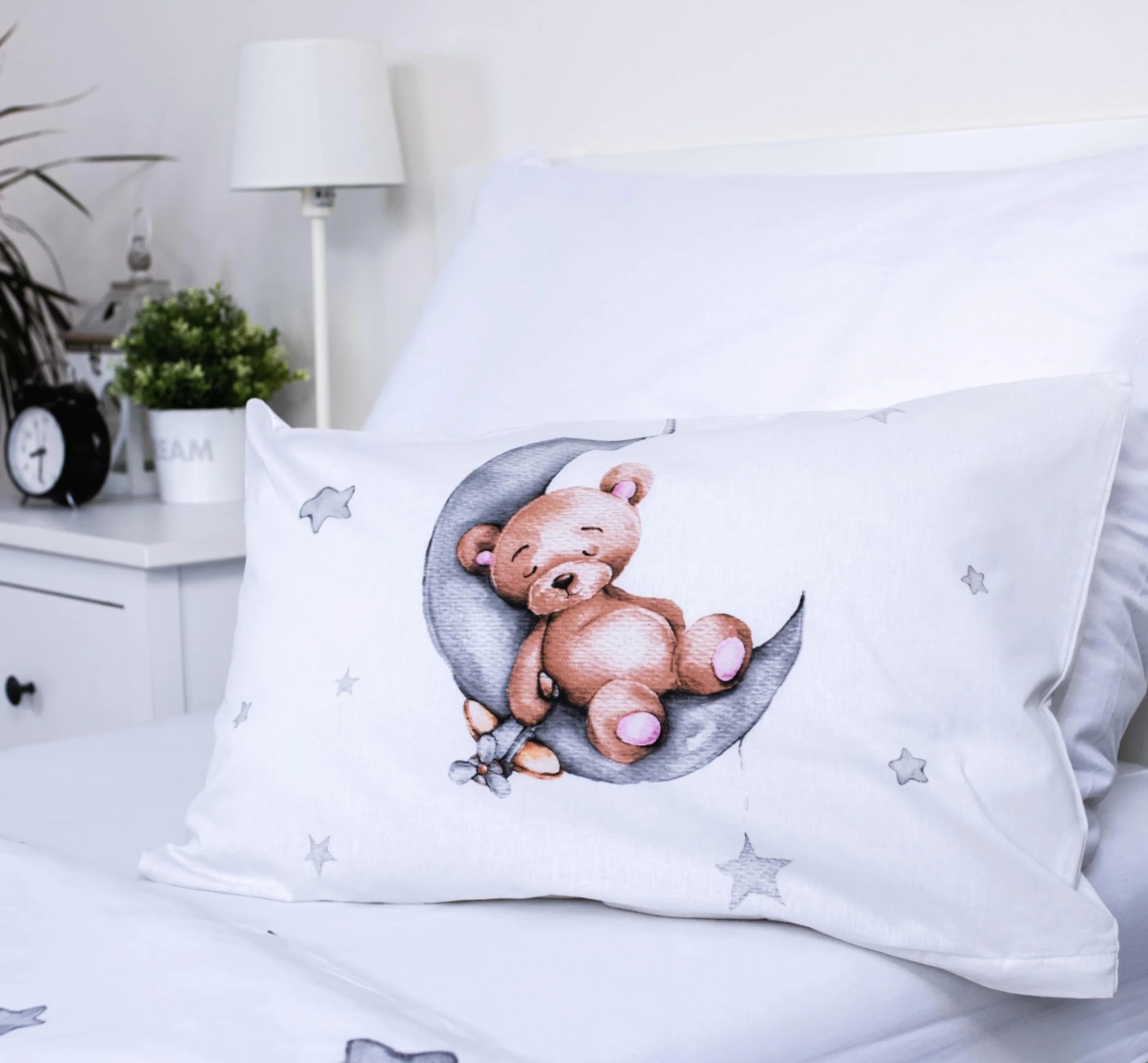 Theonoi Komplet pościeli dziecięcej dla małych dzieci, komplet pościeli do łóżeczka dziecięcego, poszwa na kołdrę 100 x 135 i poszewka na poduszkę 40 x 60 cm, z bawełny Öko-Tex Standard dla chłopców i