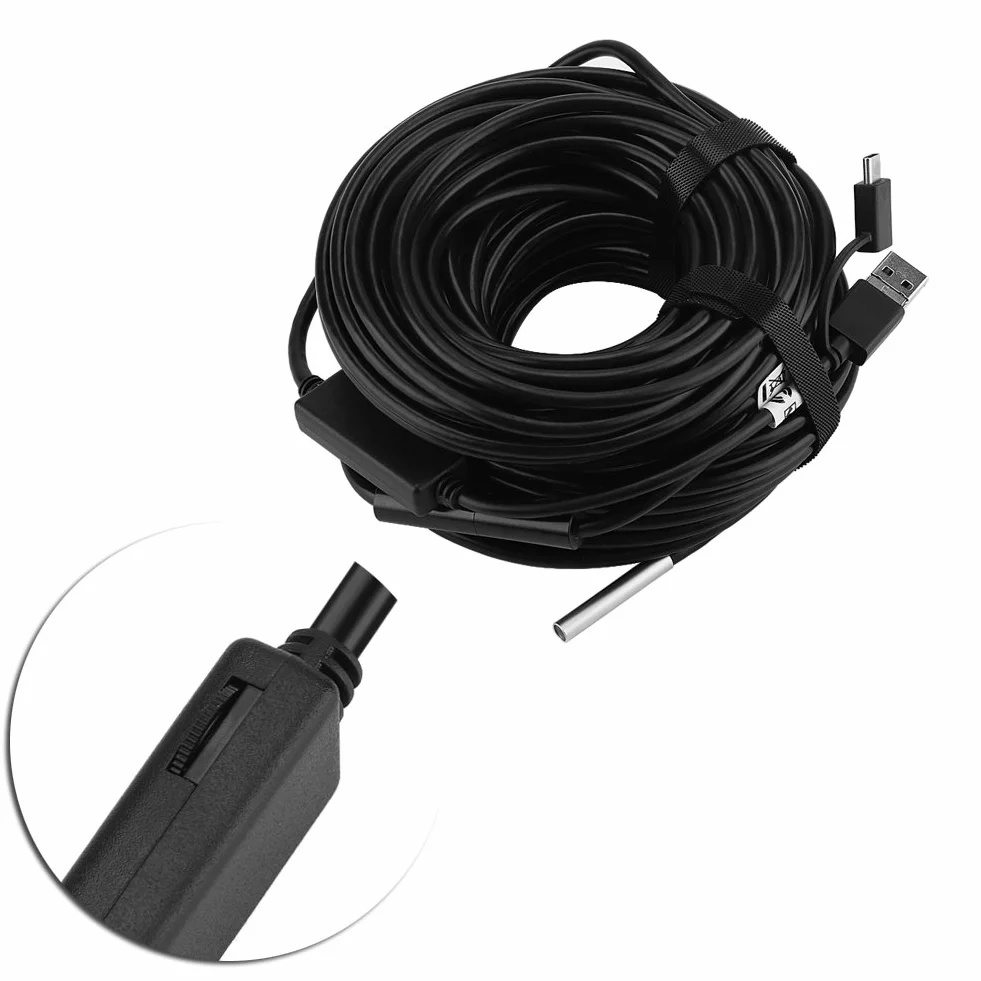 KIMISS Endoskop 20m wodoodporny 5,5mm z kamerą 720P for inspekcji rur i samochodów, USB