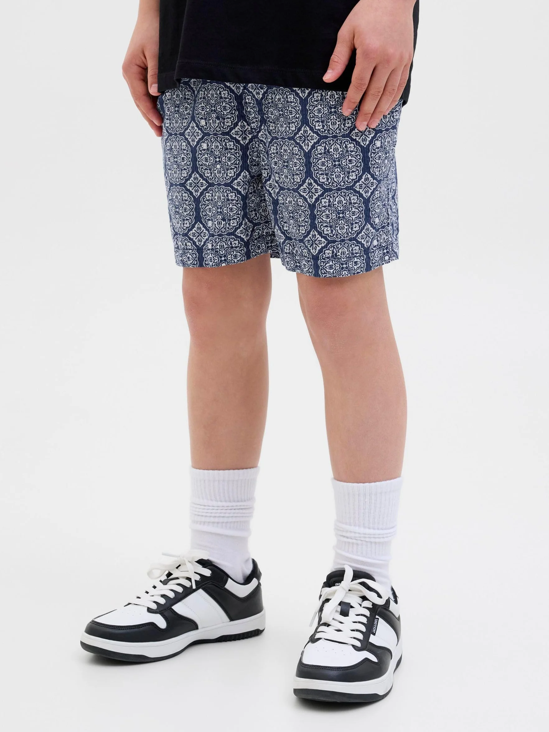 JACK & JONES Jpstjaiden Seersucker Aop Short Mi Jnr - Jpstjaiden Seersucker Aop Short Mi Jnr Mężczyźni