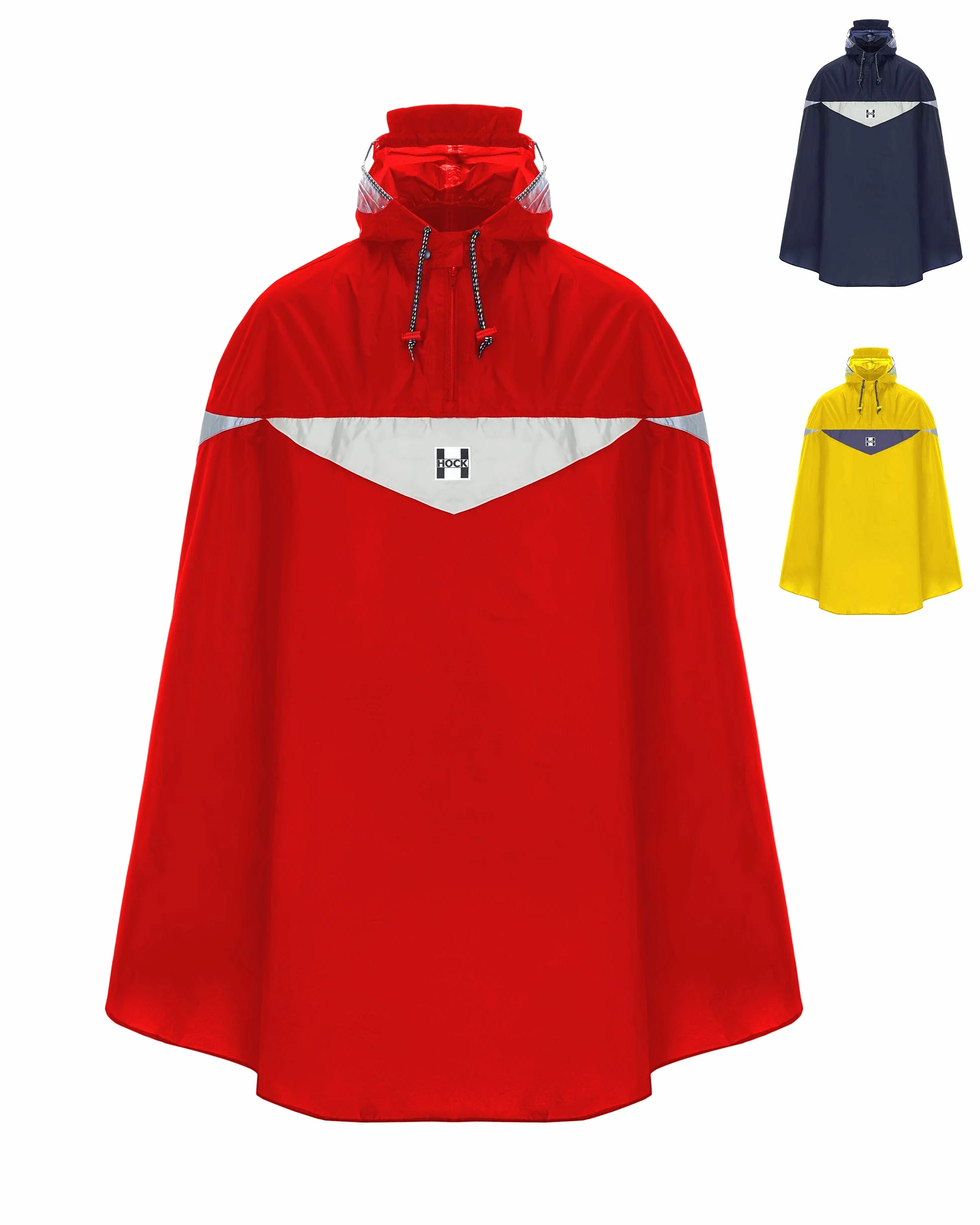 Hock Super Praktiko Radponcho ponczo przeciwdeszczowe do roweru dla dorosłych Ob Signal długie