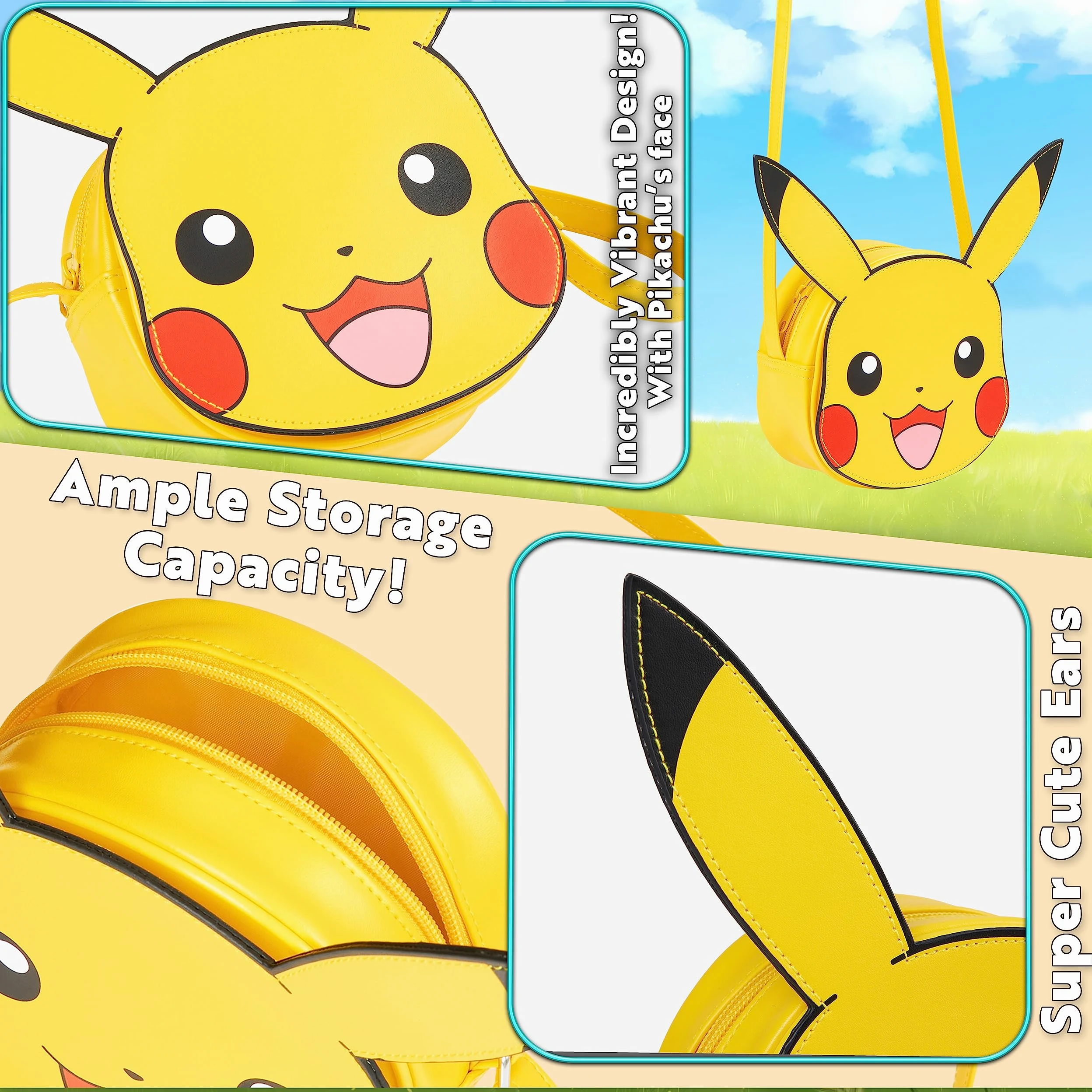 Pokemon Torba na ramię dla dziewcząt Pikachu Torba na ramię Dzieci Dziewczyny Akcesoria Oficjalny Towar Pokemon Prezenty