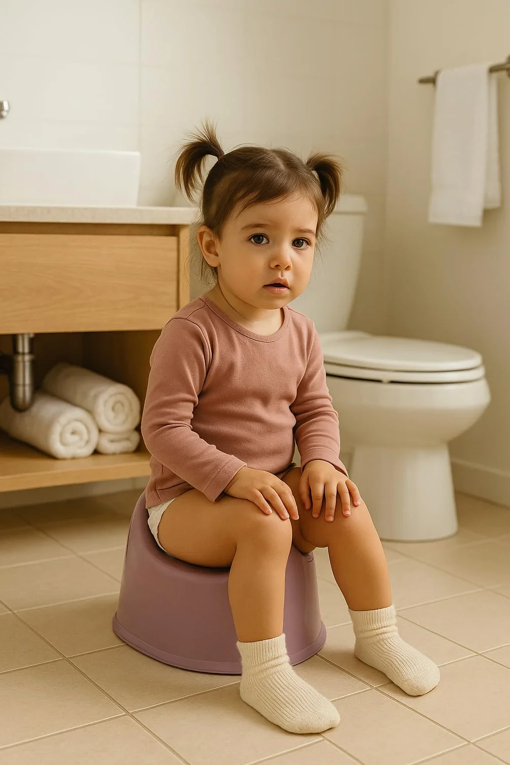 Rotho Babydesign Nocnik, Od 18 miesiąca, Bella Bambina, Fantastic Mauve (Brudnoróżowa), 20601 0288