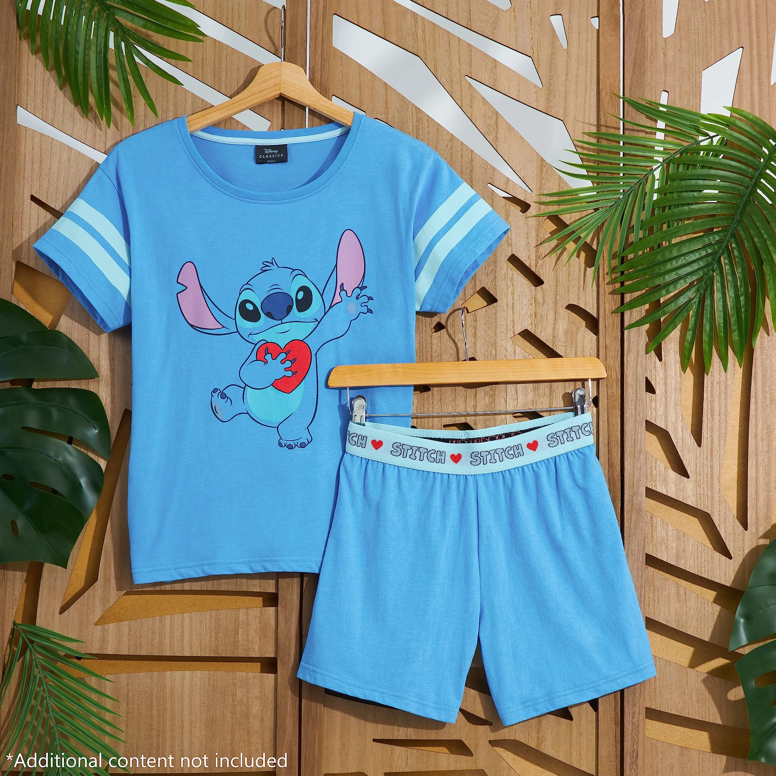 Disney Stitch Piżamy Krótkie dla Kobiet Zestaw 2-częściowy Oddychająca Miękka Bielizna Nocna