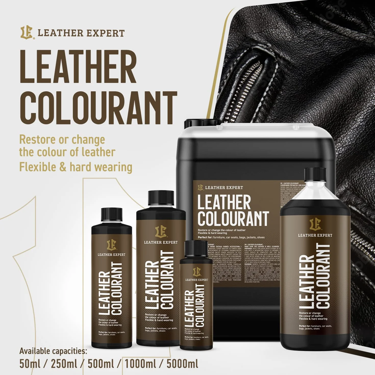 Barwnik Do Skór Leather Expert Ciemny Brąz 50 ml